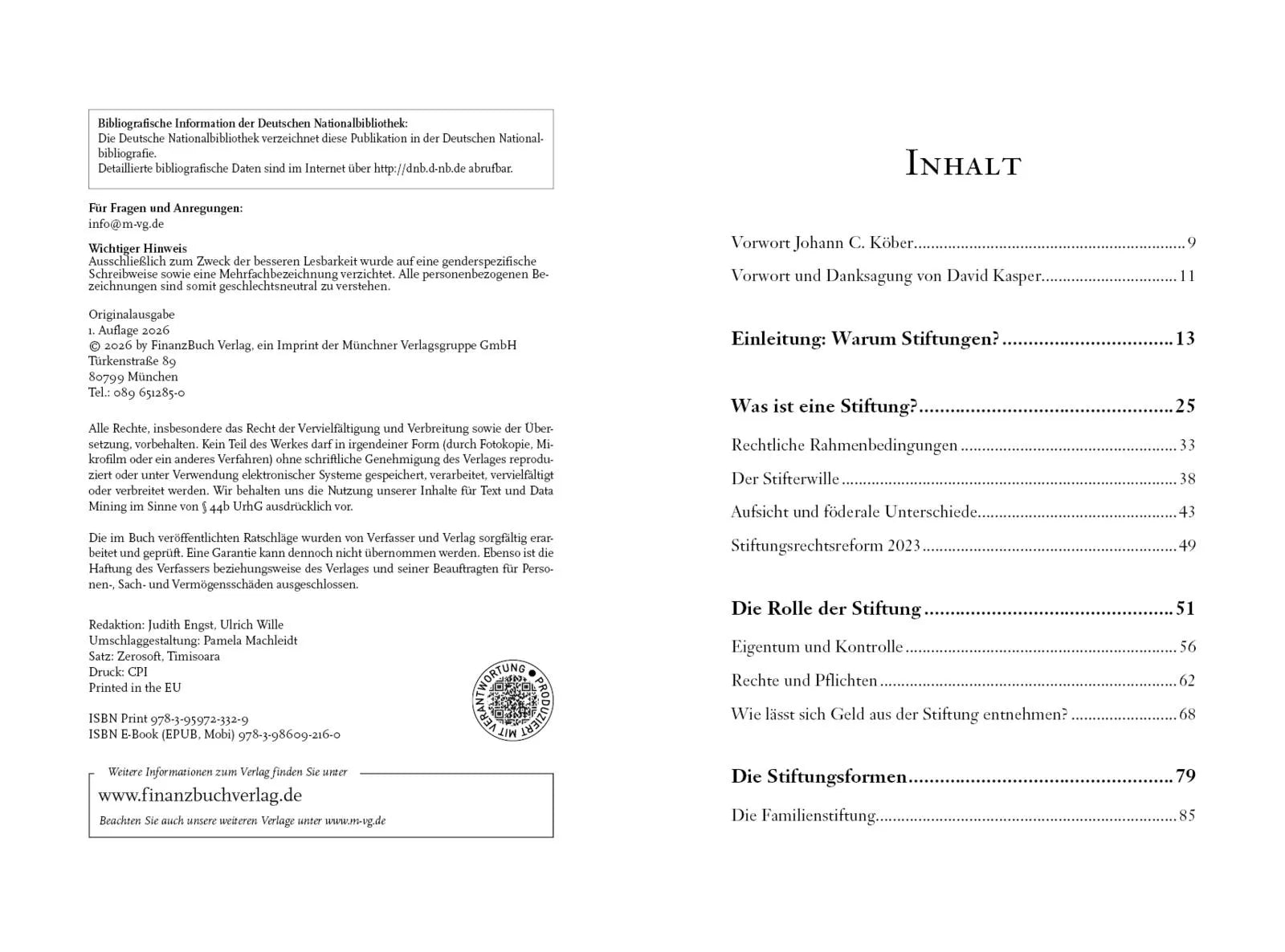 Innenansicht von 'Das große Handbuch der Stiftungen' - Gebundene Ausgabe