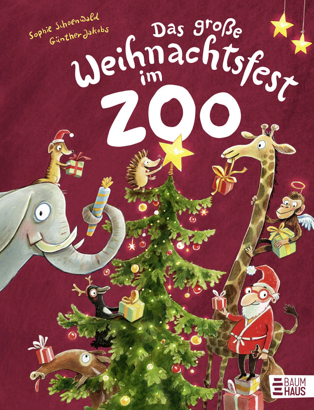 Buchcover von 'Das große Weihnachtsfest im Zoo' - Gebundene Ausgabe von Sophie Schoenwald