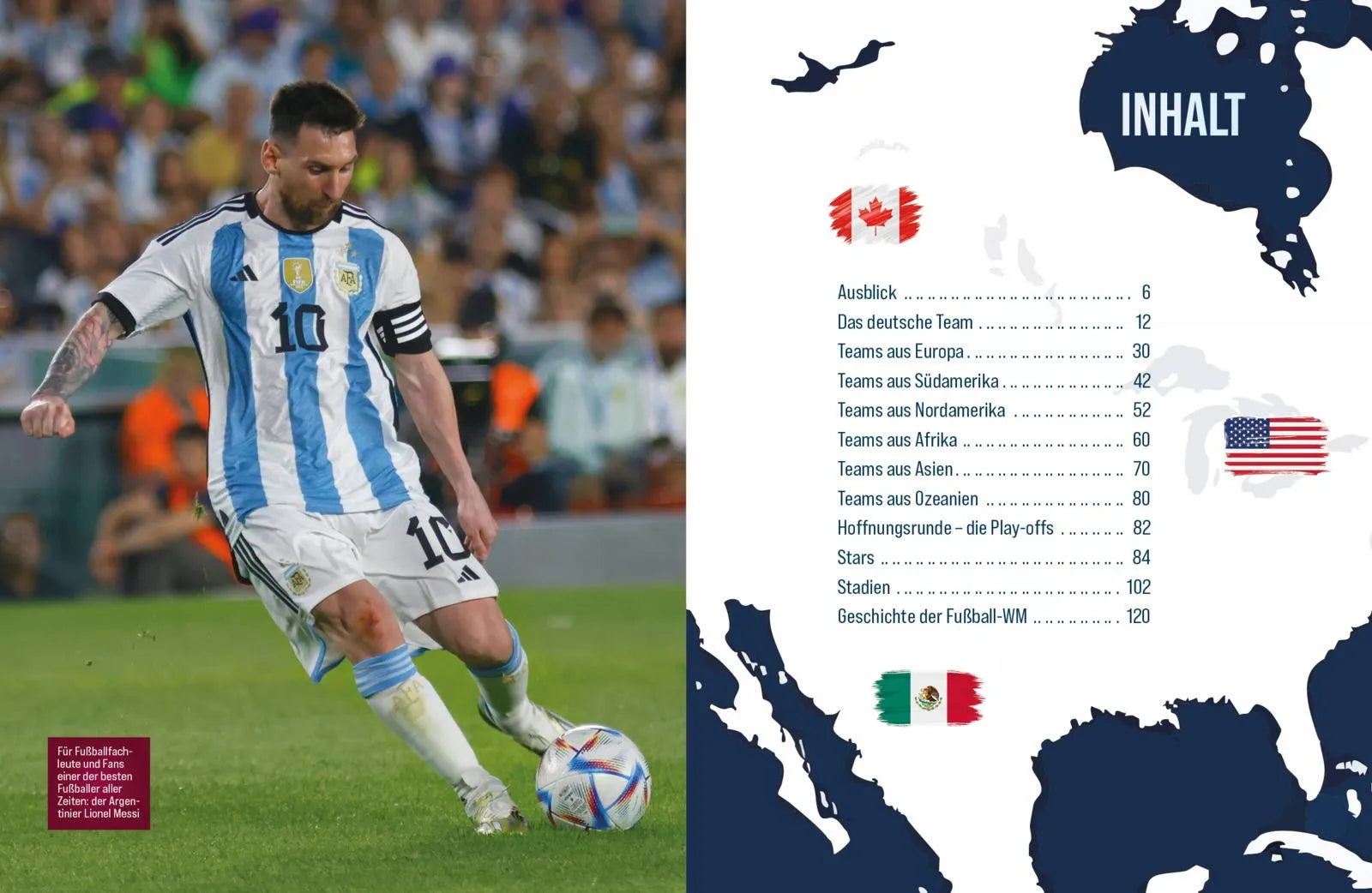 Innenansicht von 'Das große WM-Buch 2026' - Gebundene Ausgabe