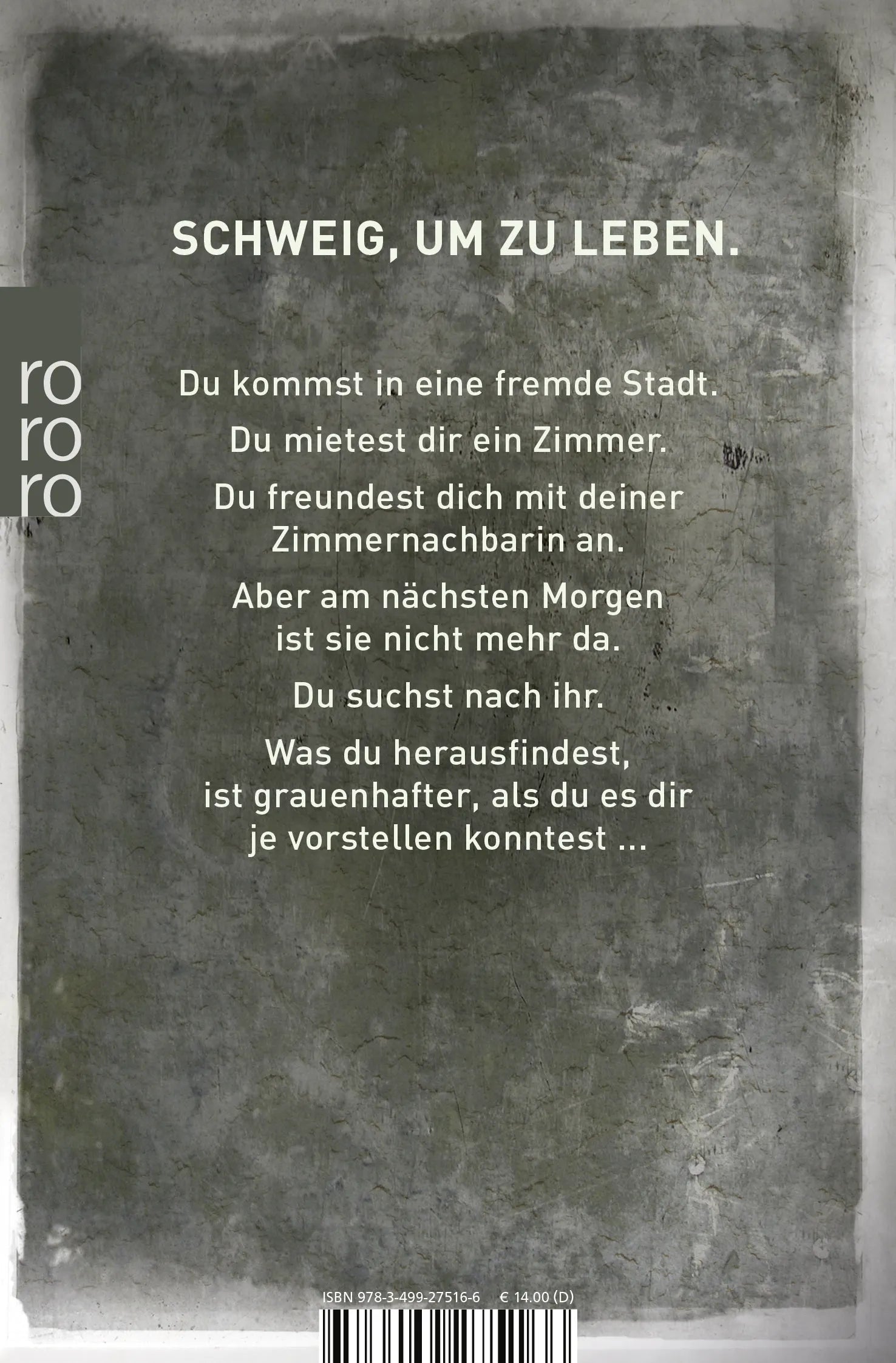 Buchrückseite von 'Das Haus der Mädchen' mit Klappentext - Taschenbuch