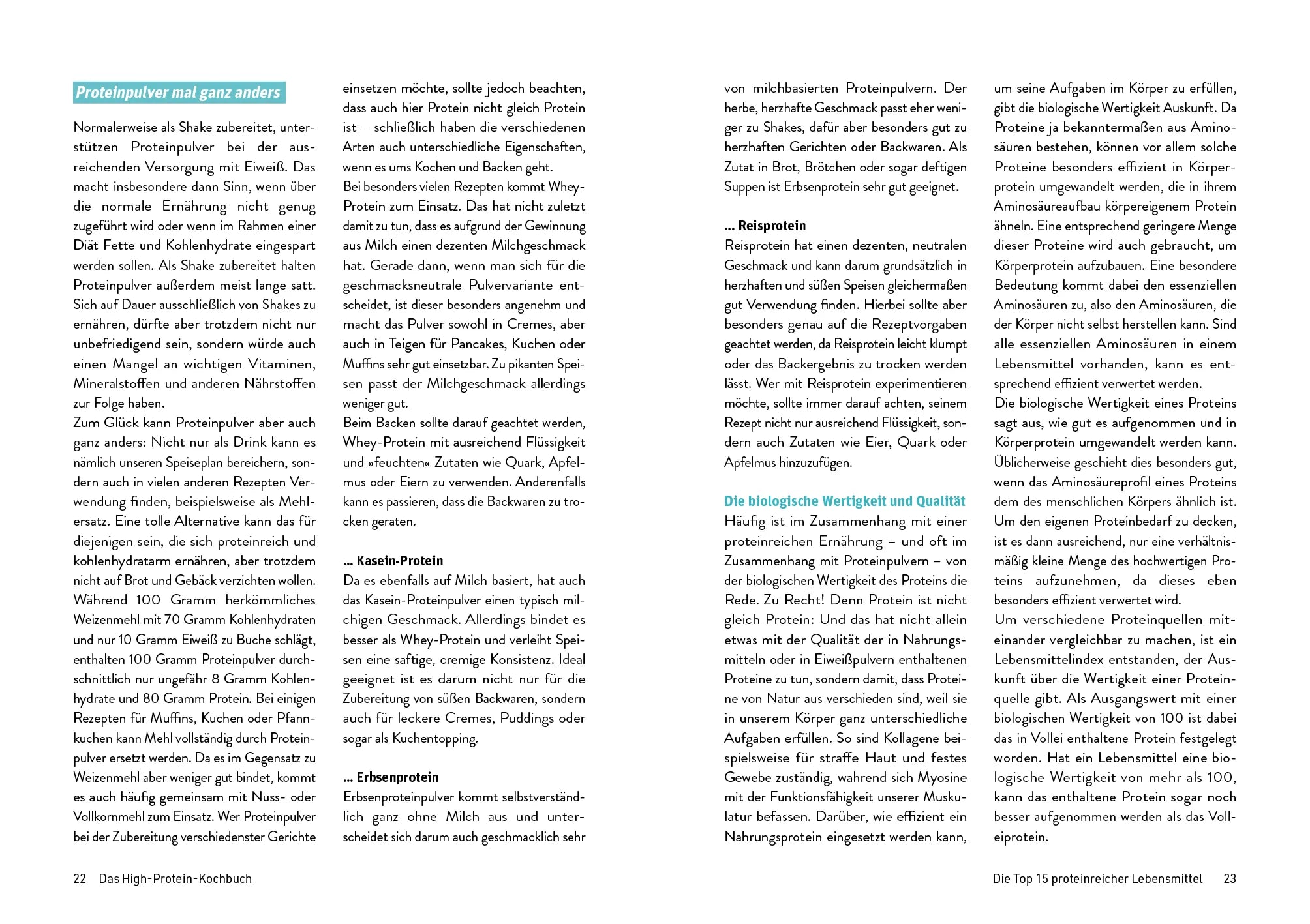 Innenansicht von 'Das High-Protein-Kochbuch' - Taschenbuch