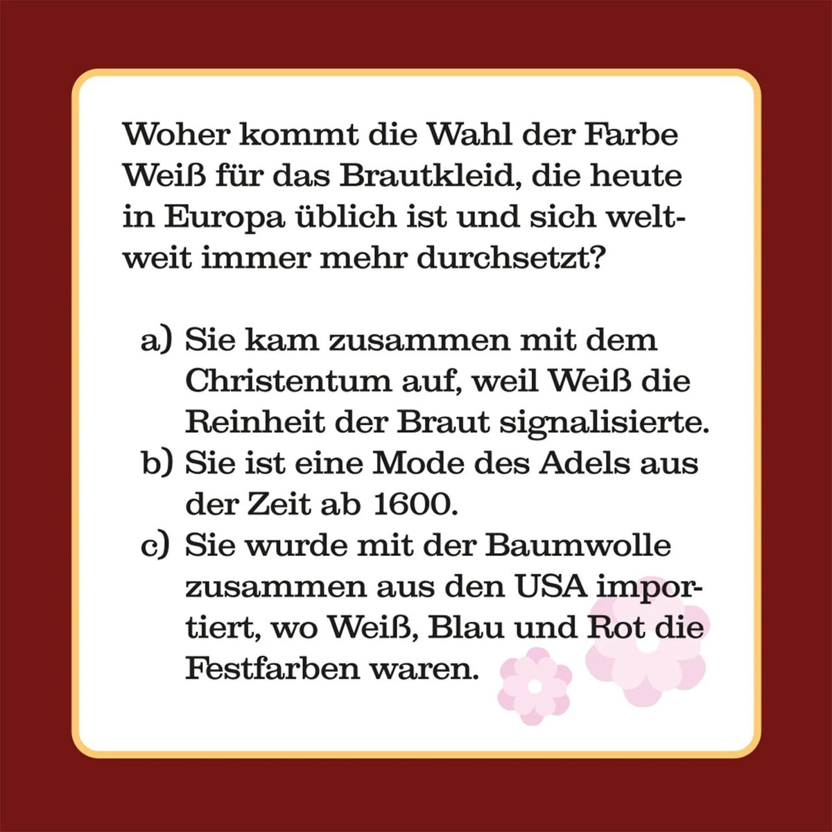 Das Hochzeits-Quiz – Ansicht