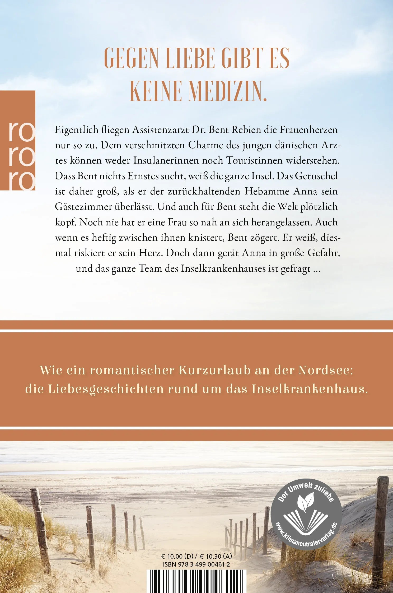 Buchrückseite von 'Das Inselkrankenhaus: Strandleuchten' mit Klappentext - Taschenbuch