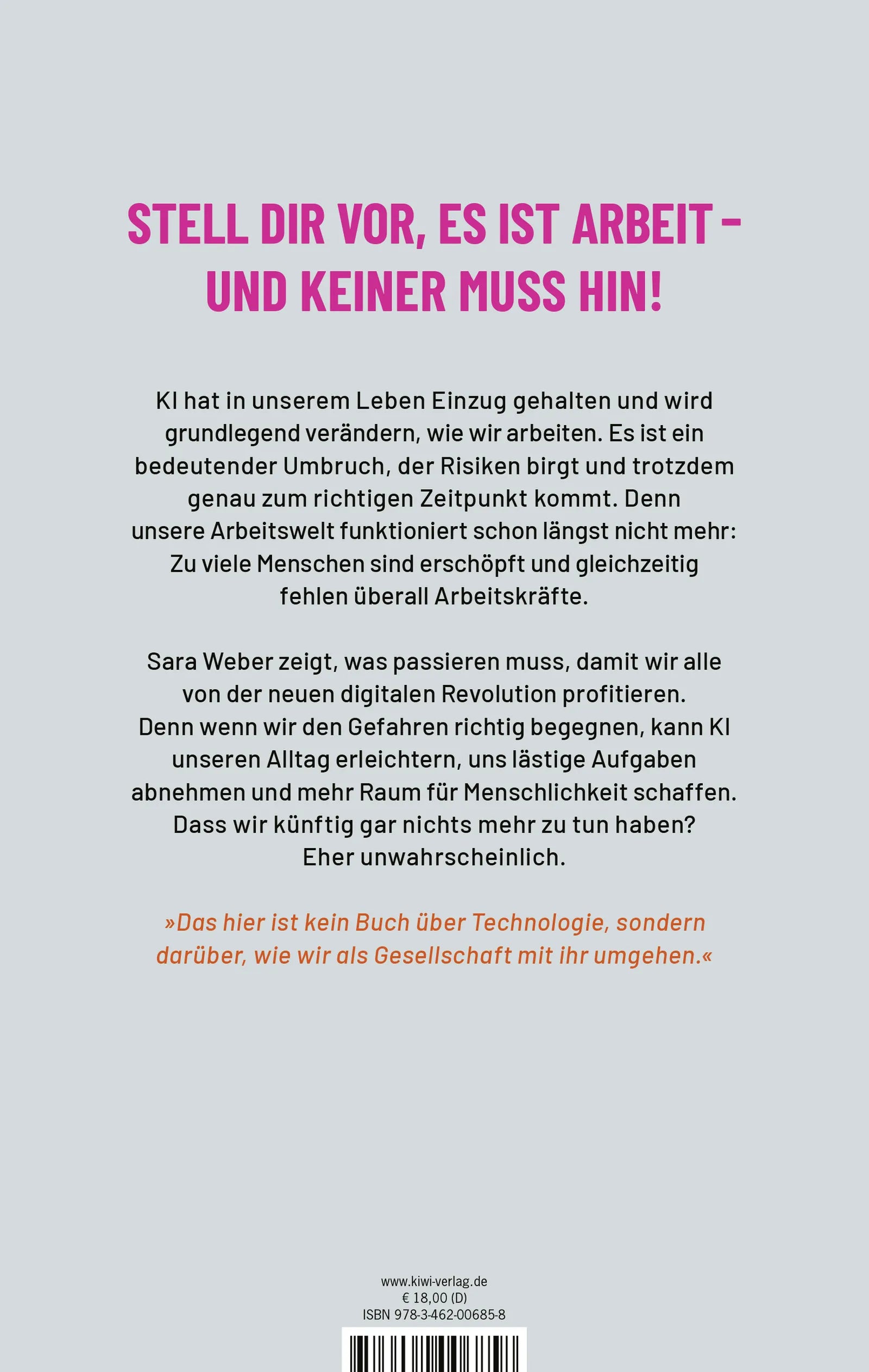 Buchrückseite von 'Das kann doch jemand anderes machen!' mit Klappentext - Paperback
