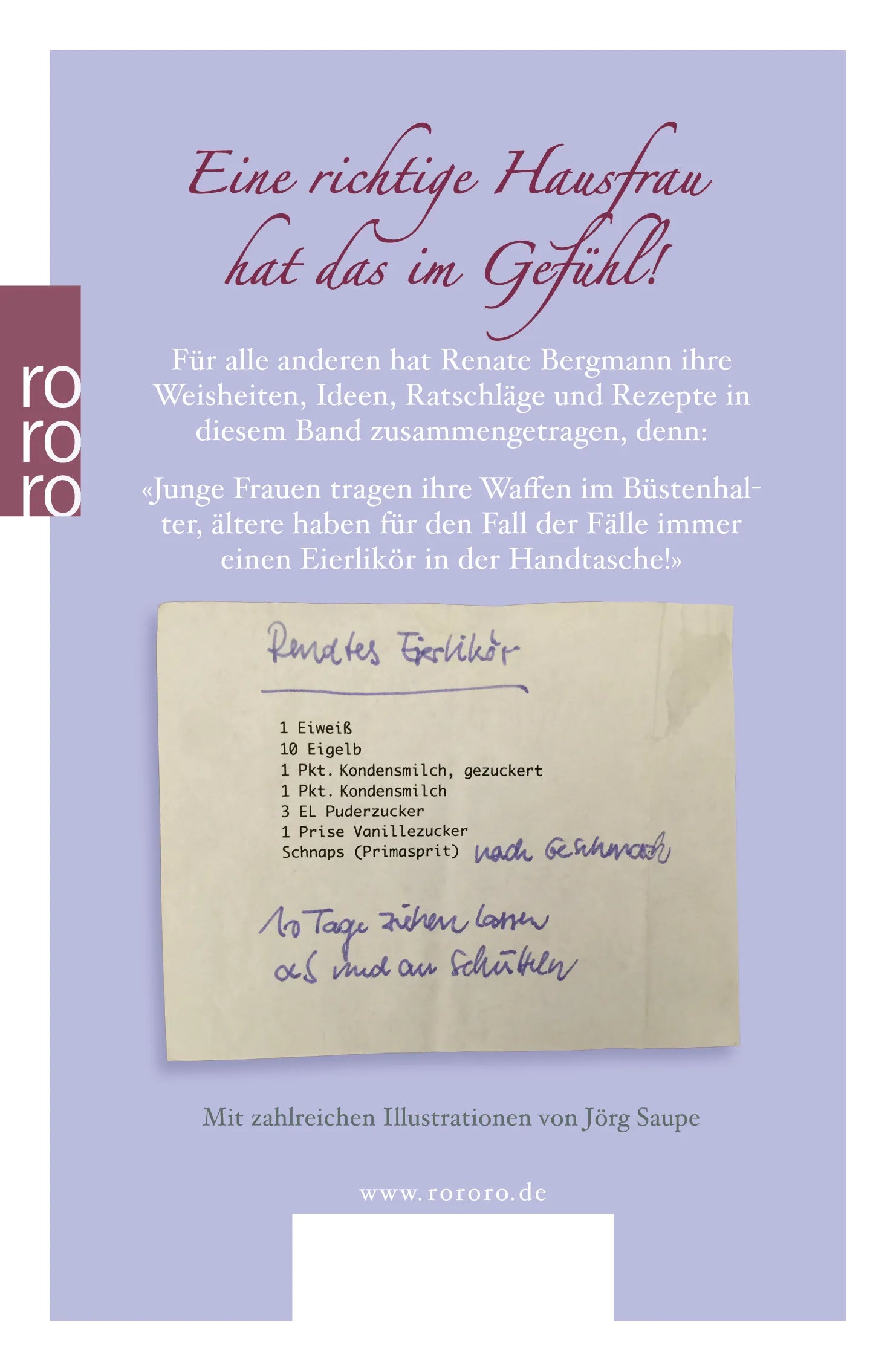 Buchrückseite von 'Das kann man doch noch essen' mit Klappentext - Gebundene Ausgabe