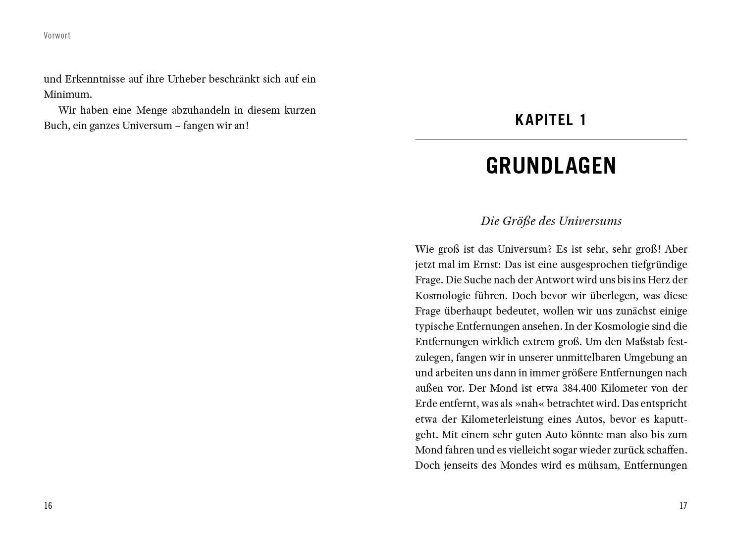 Innenansicht von 'Das kleine Buch der Kosmologie' - Gebundene Ausgabe