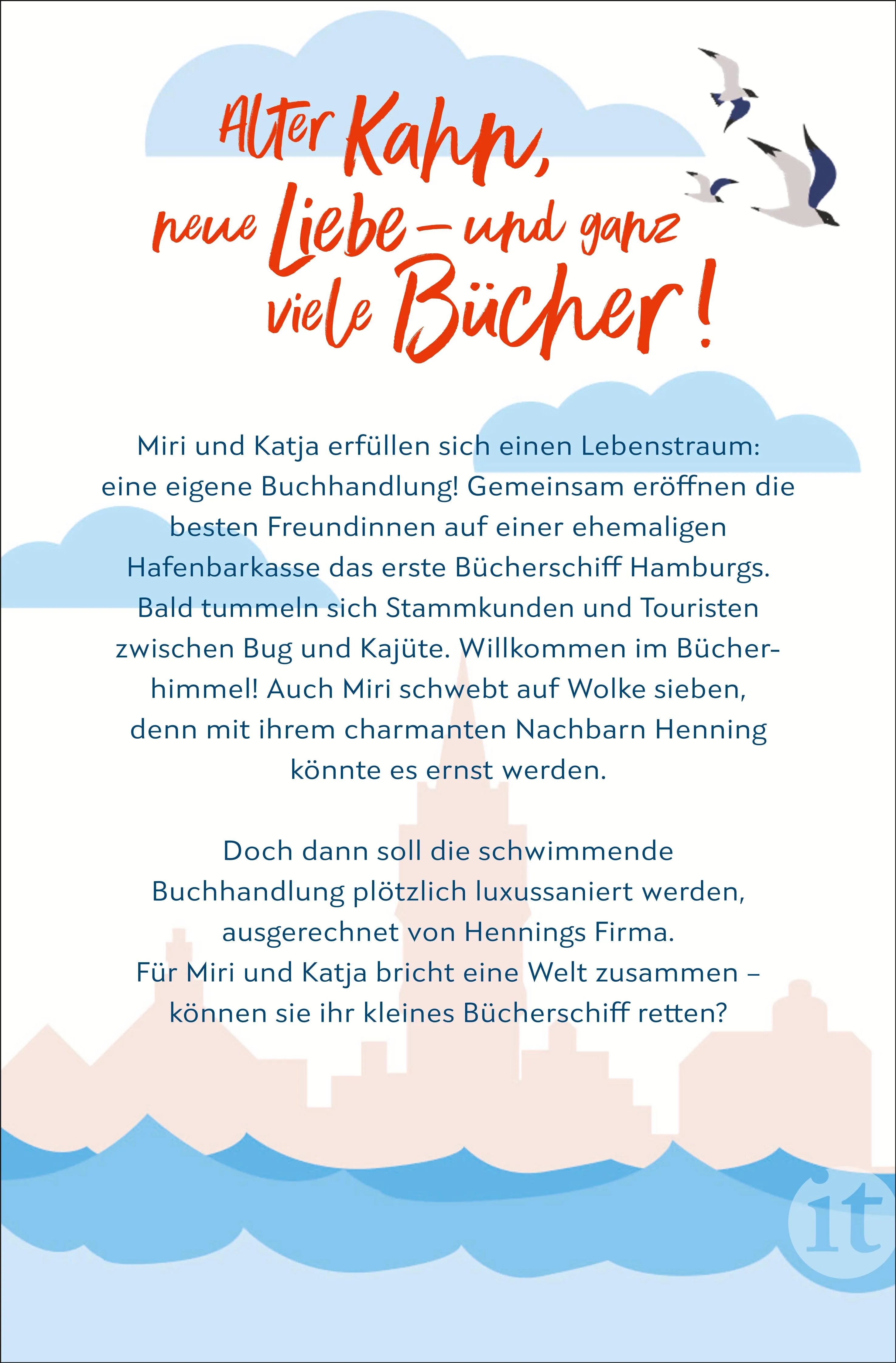 Buchrückseite von 'Das kleine Bücherschiff' mit Klappentext - Taschenbuch
