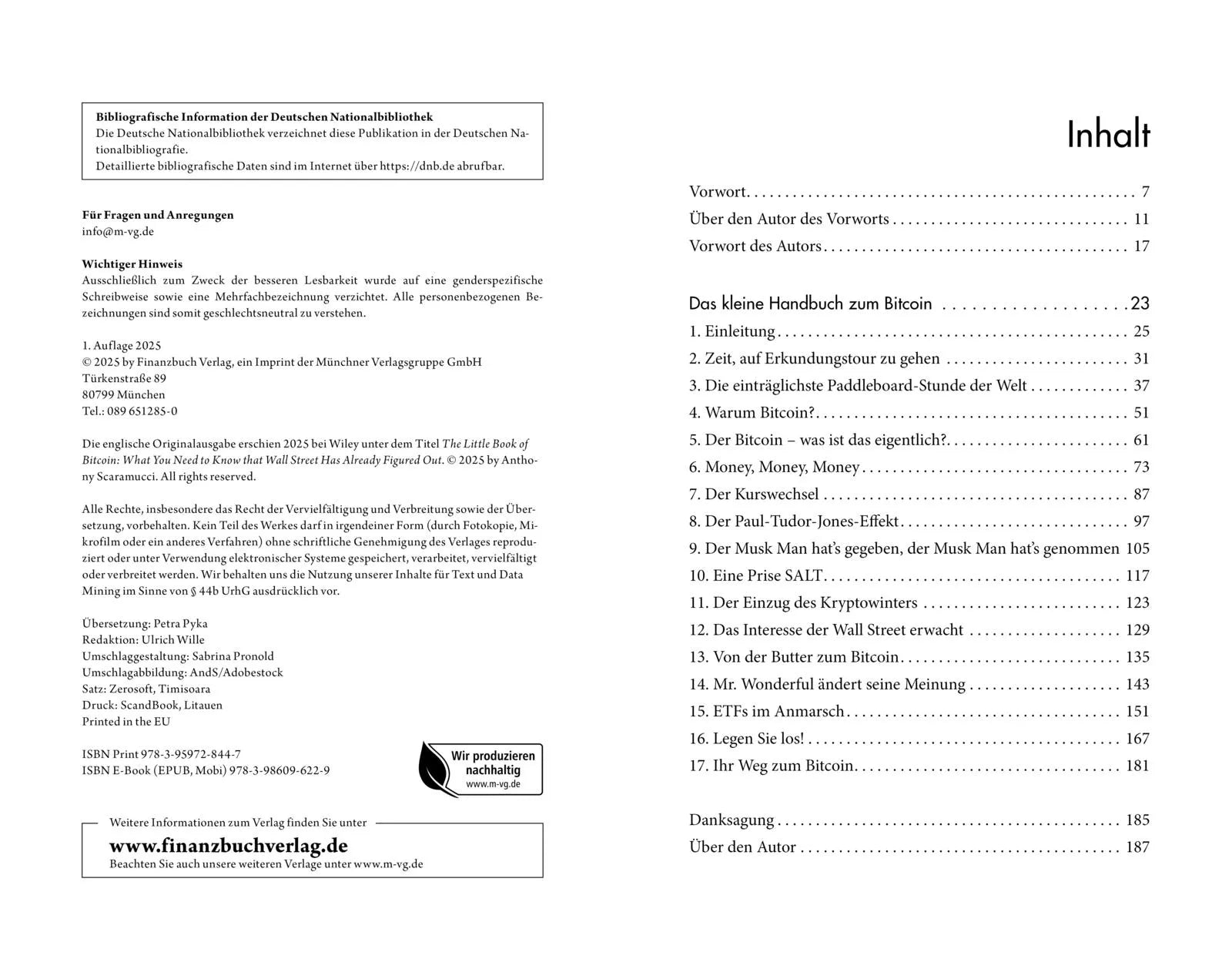 Innenansicht von 'Das kleine Handbuch zum Bitcoin' - Paperback