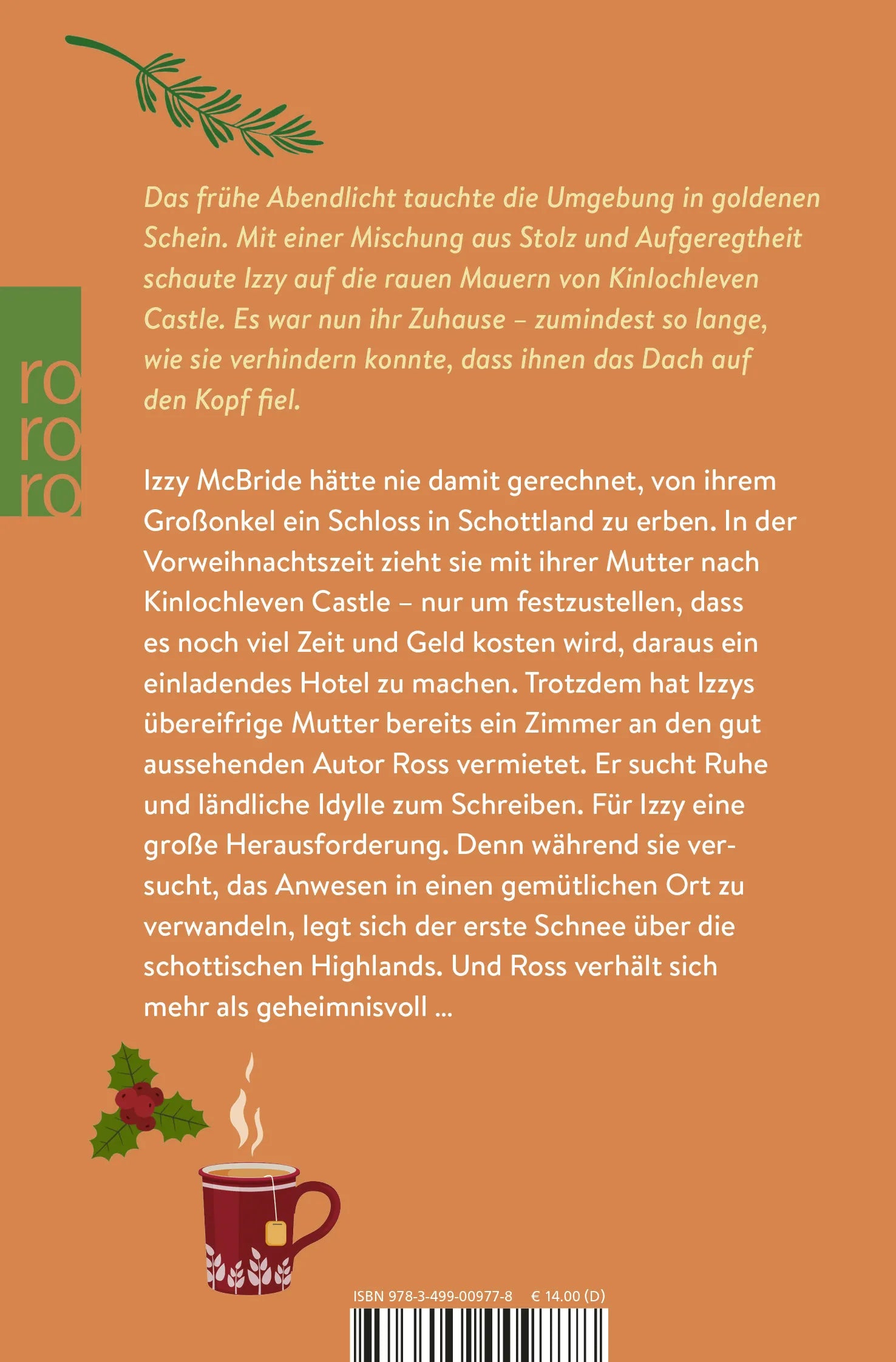 Buchrückseite von 'Das kleine Schloss in Schottland' mit Klappentext - Taschenbuch