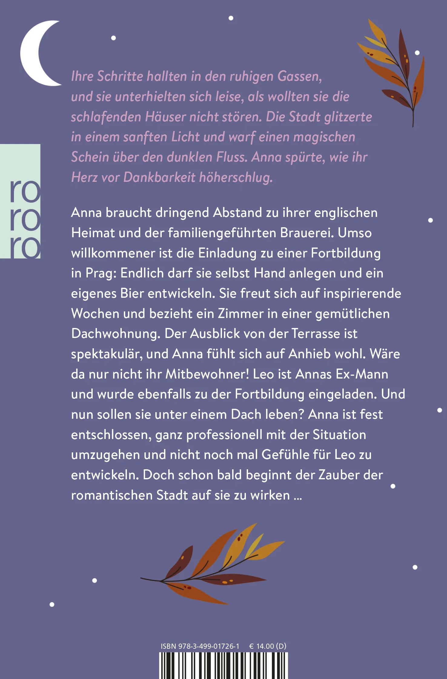 Buchrückseite von 'Das kleine Zuhause in Prag' mit Klappentext - Taschenbuch