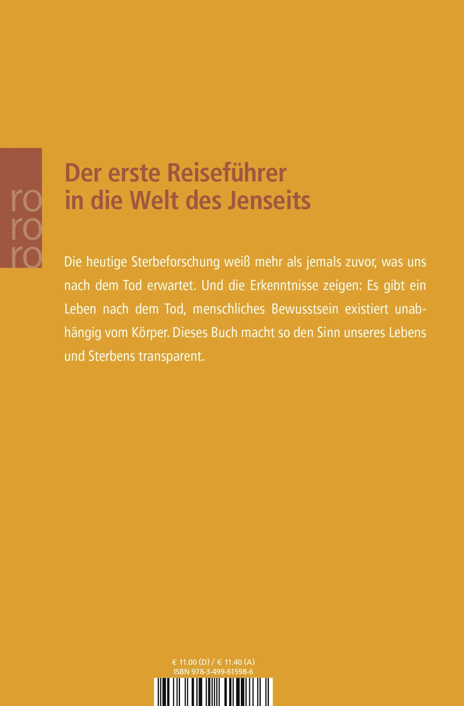 Buchrückseite von 'Das Leben danach' mit Klappentext - Taschenbuch