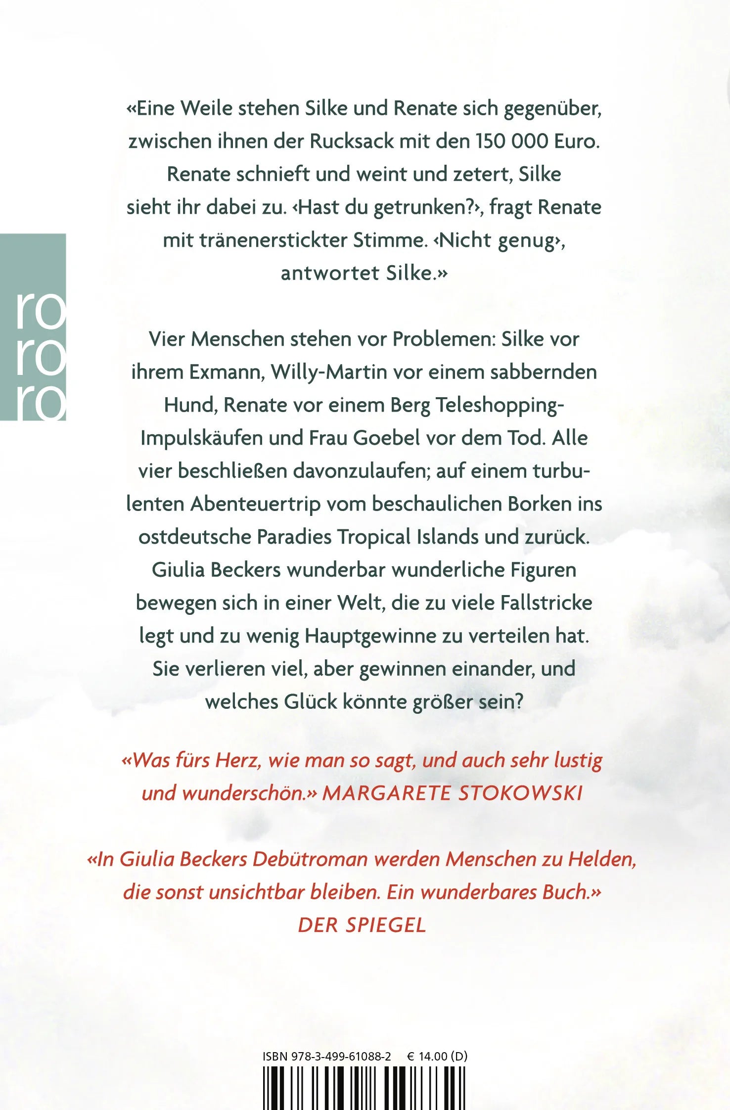 Buchrückseite von 'Das Leben ist eins der Härtesten' mit Klappentext - Taschenbuch