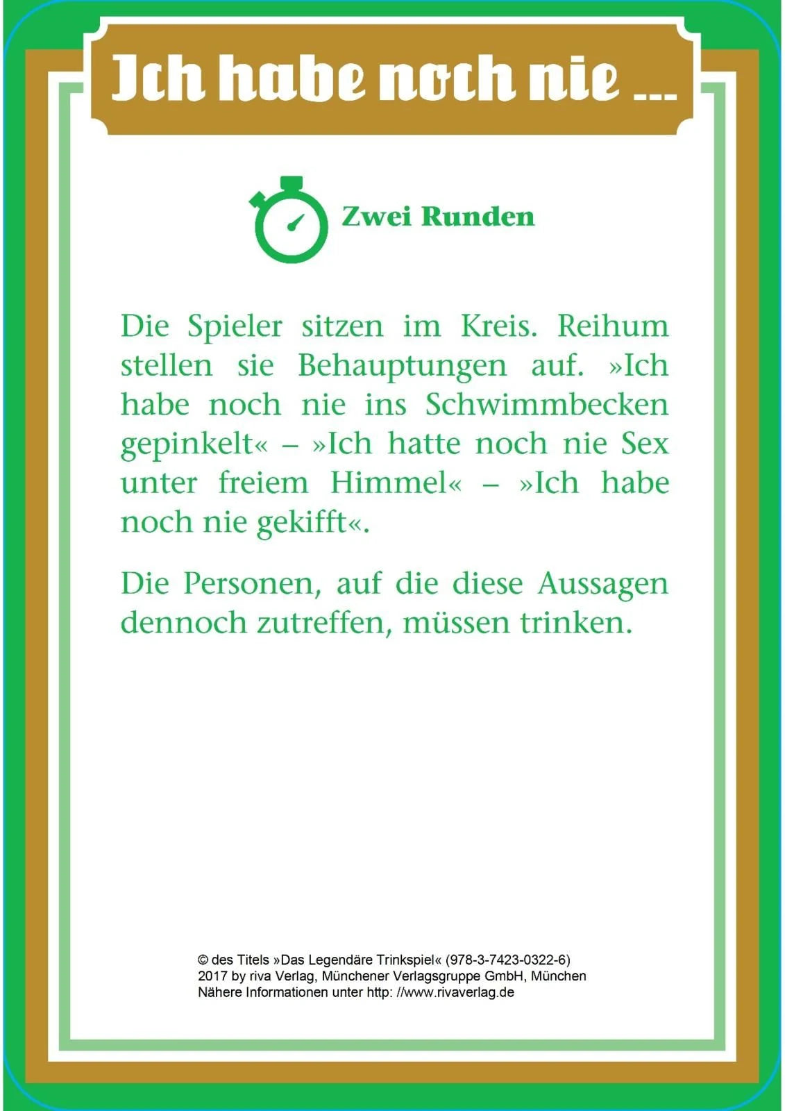 Das legendäre Trinkspiel – Ansicht