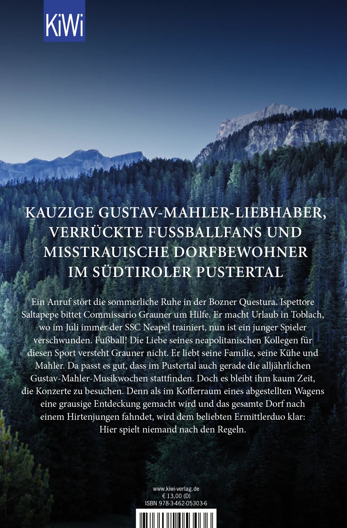 Buchrückseite von 'Das Leuchten über dem Gipfel' mit Klappentext - Taschenbuch