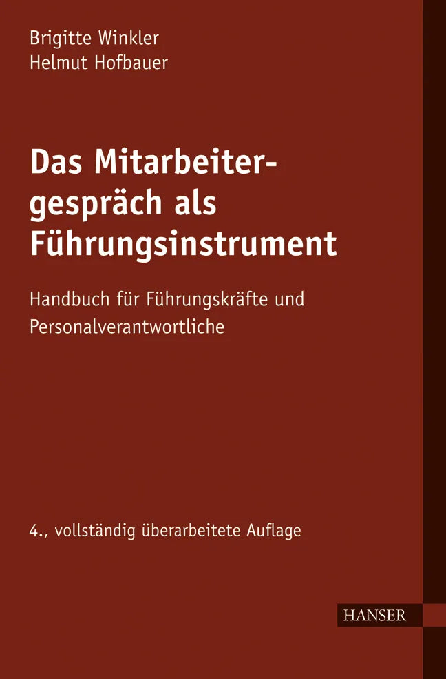 Buchcover von 'Das Mitarbeitergespräch als Führungsinstrument' - Gebundene Ausgabe von Brigitte Winkler