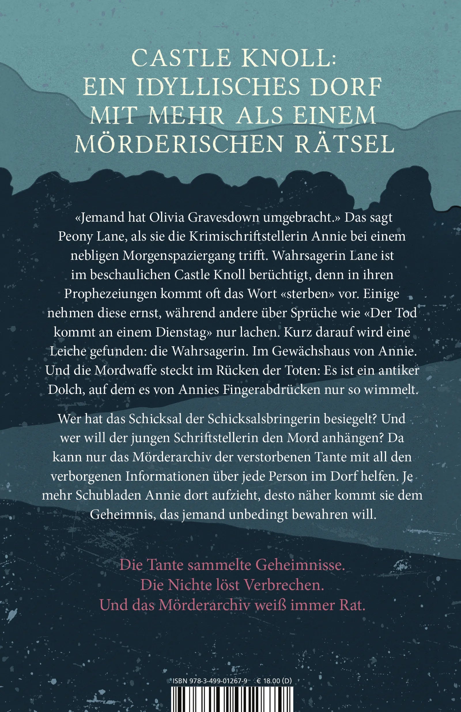 Buchrückseite von 'Das Mörderarchiv: Der Tod, der am Dienstag kommt' mit Klappentext - Paperback