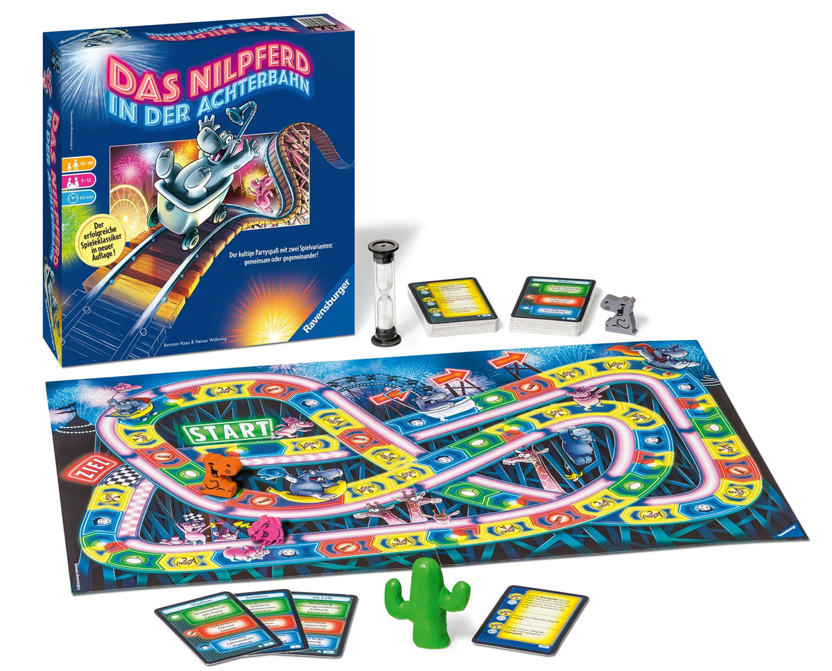 Das Nilpferd in der Achterbahn - Gesellschaftsspiel & Brettspiel ab 10 Jahre – Ansicht