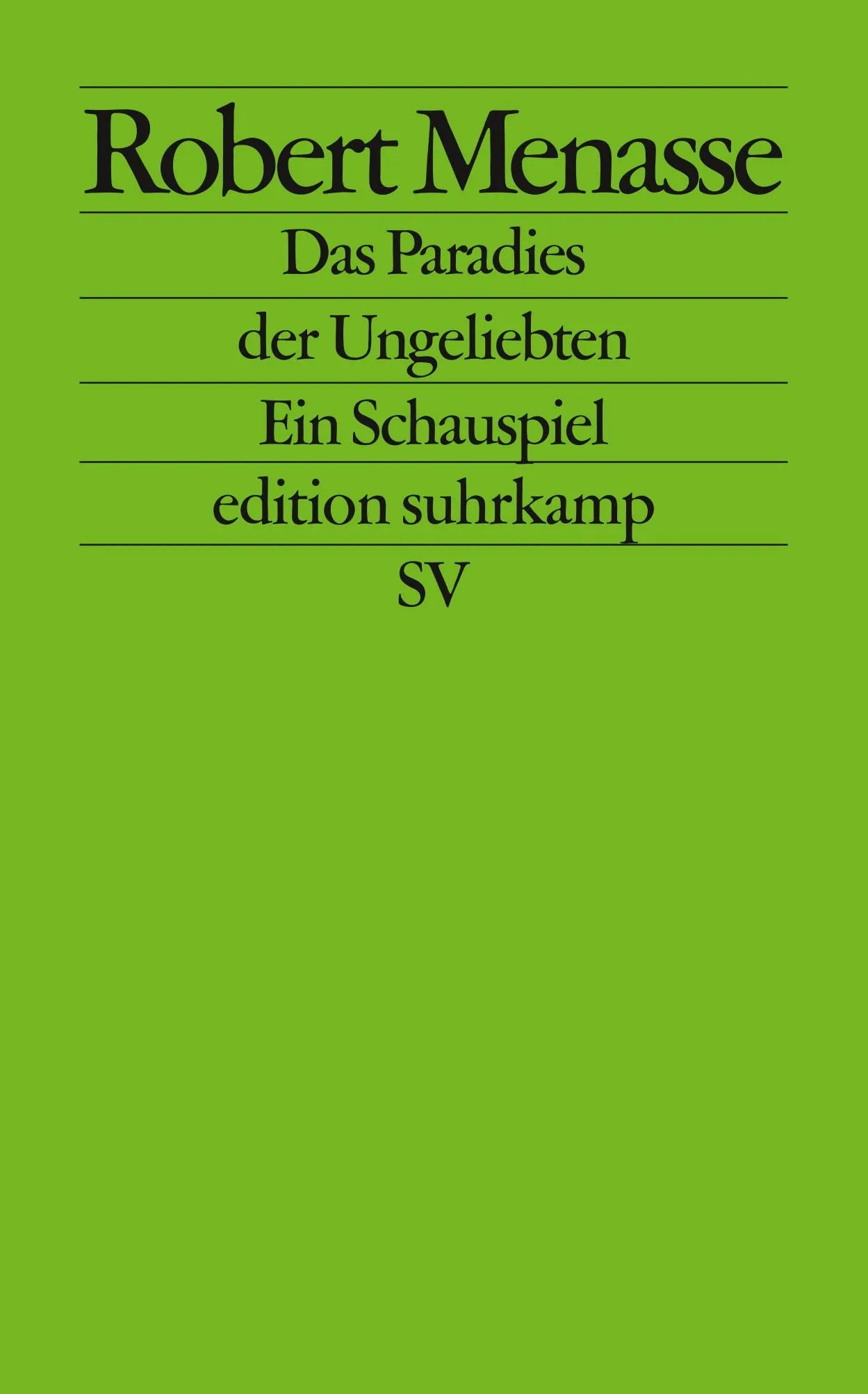 Buchcover von 'Das Paradies der Ungeliebten' - Taschenbuch von Robert Menasse