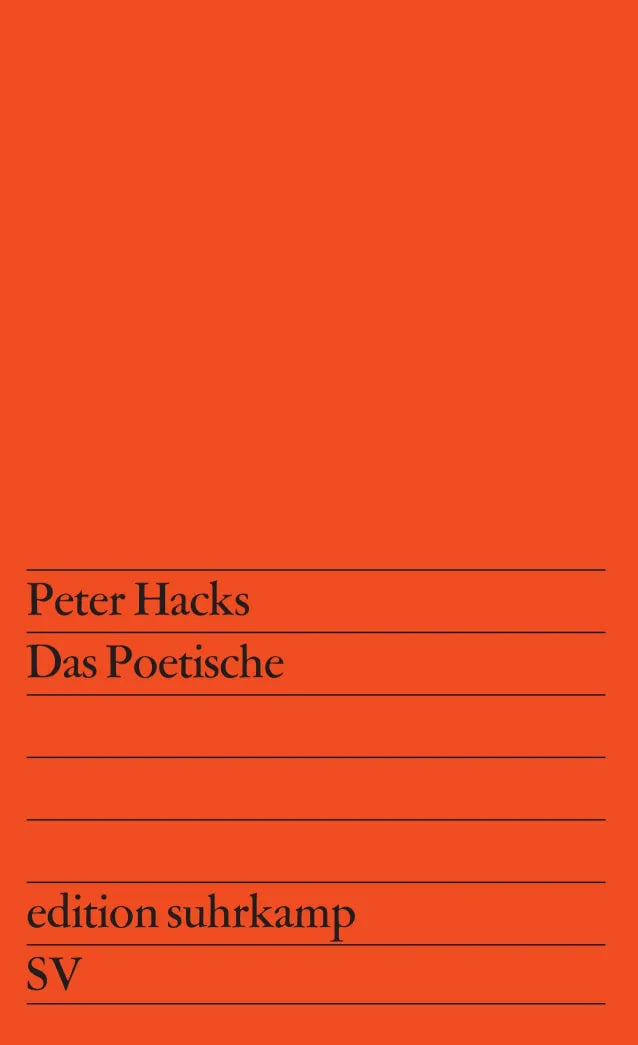 Buchcover von 'Das Poetische' - Taschenbuch von Peter Hacks