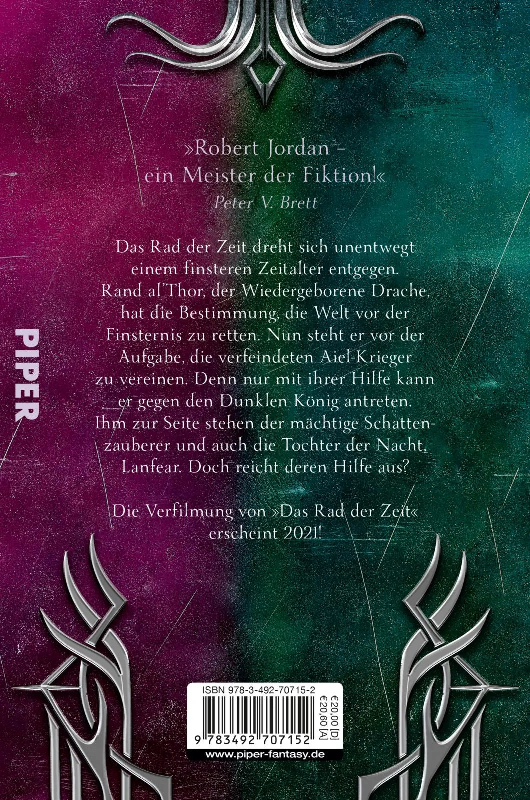 Buchrückseite von 'Das Rad der Zeit 5' mit Klappentext - Paperback