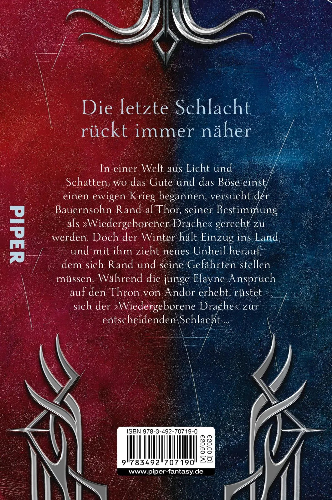 Buchrückseite von 'Das Rad der Zeit 9' mit Klappentext - Paperback