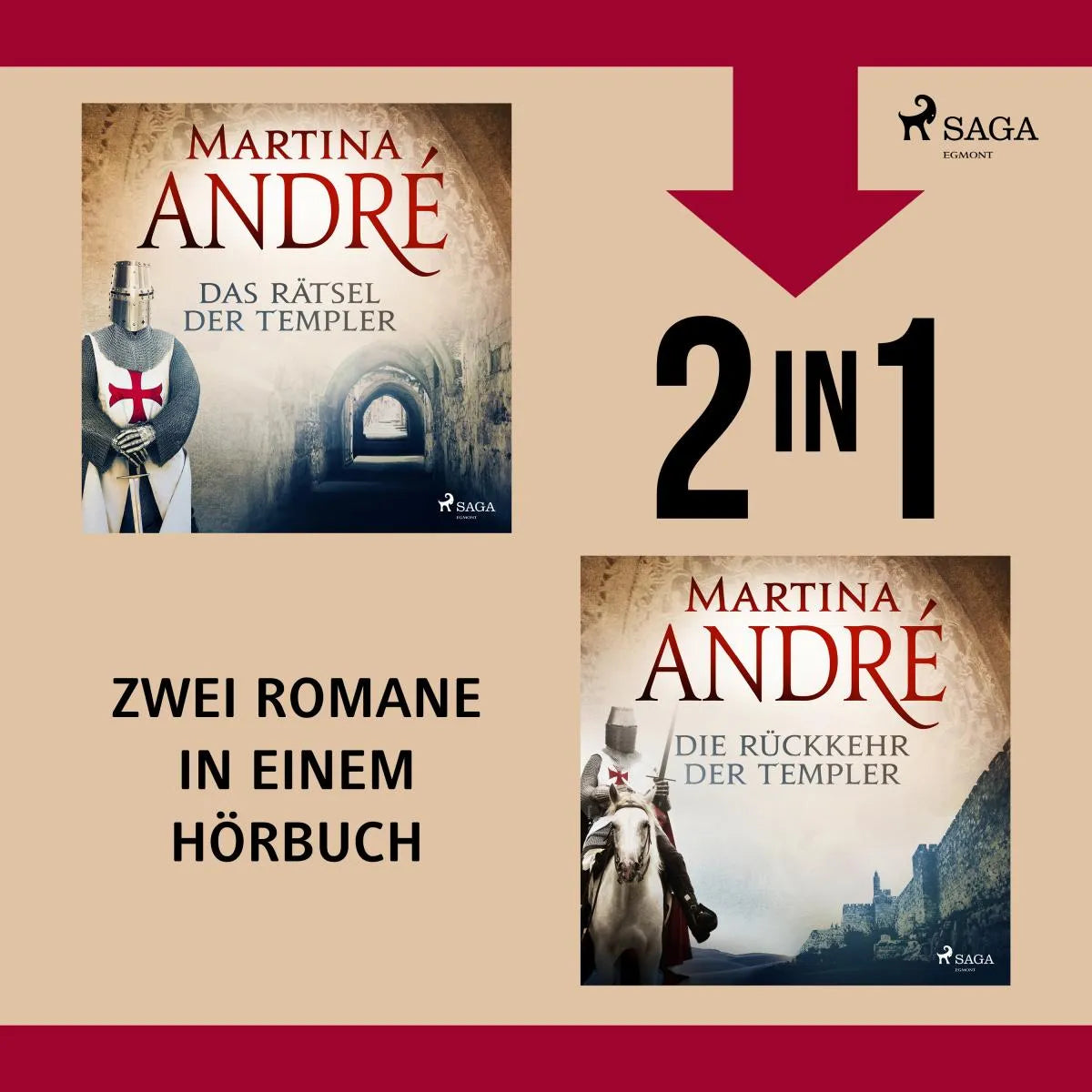 Cover: Das Rätsel der Templer & Die Rückkehr der Templer (Hörbuch Download) von Martina André