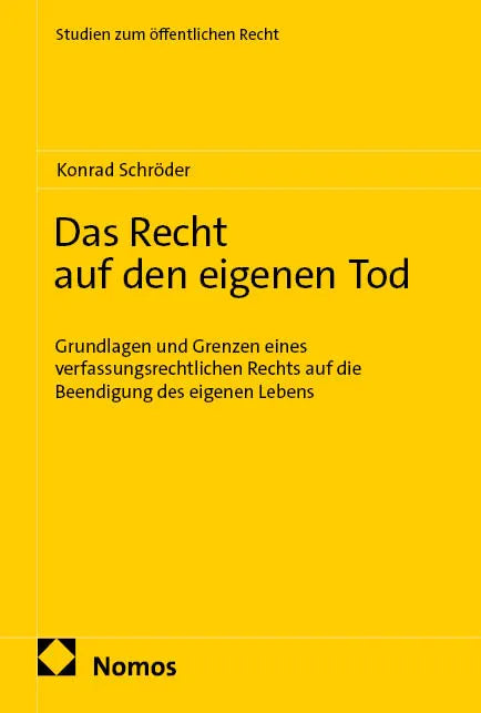 Cover: Das Recht auf den eigenen Tod (E-Book)