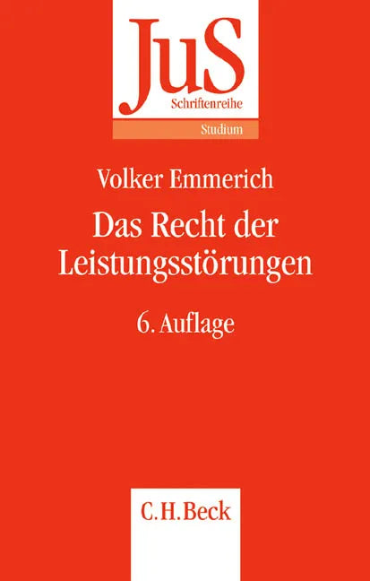 Buchcover von 'Das Recht der Leistungsstörungen' - Taschenbuch von Volker Emmerich