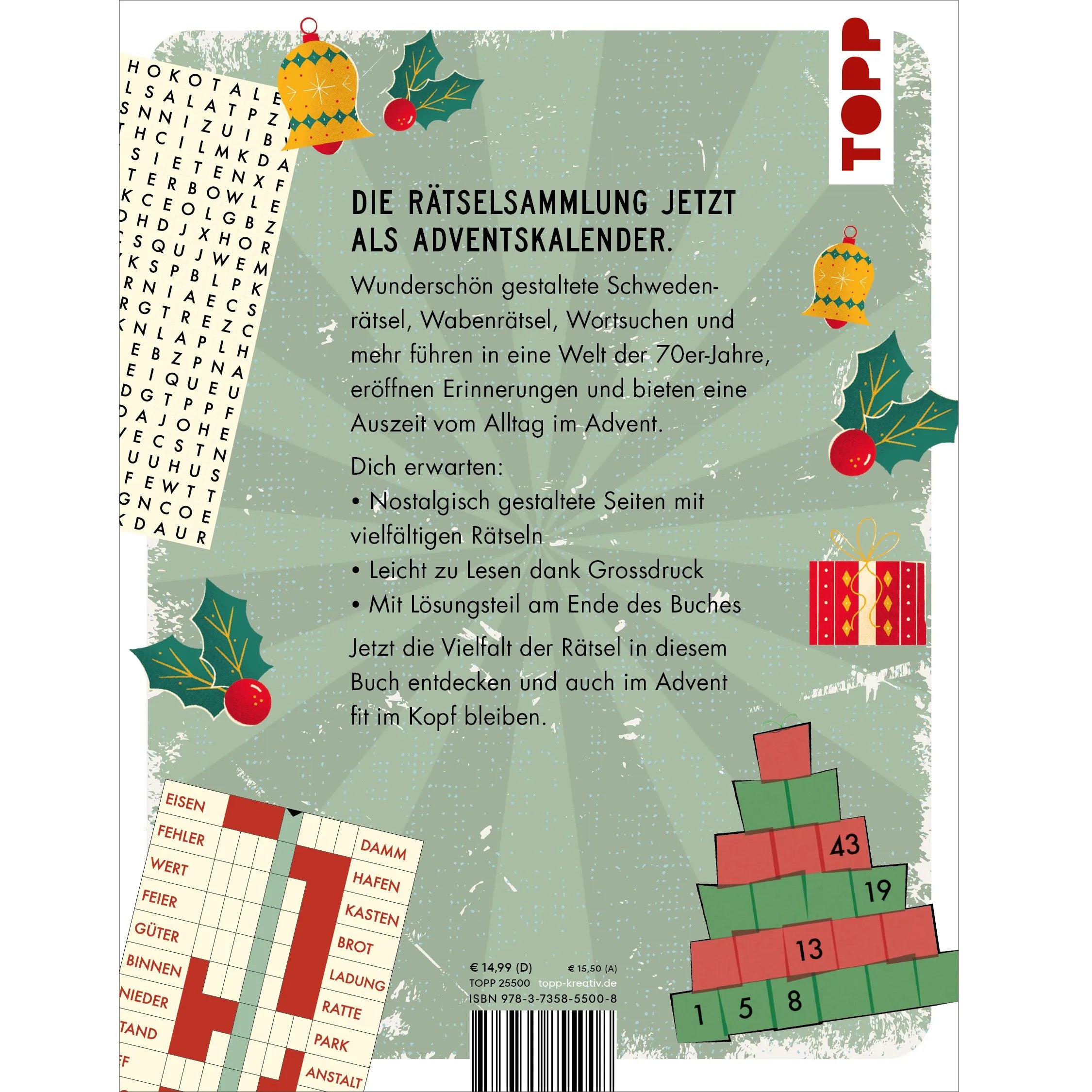 Detailansicht: Das Rentner-Rätselbuch – Adventskalender (Taschenbuch)