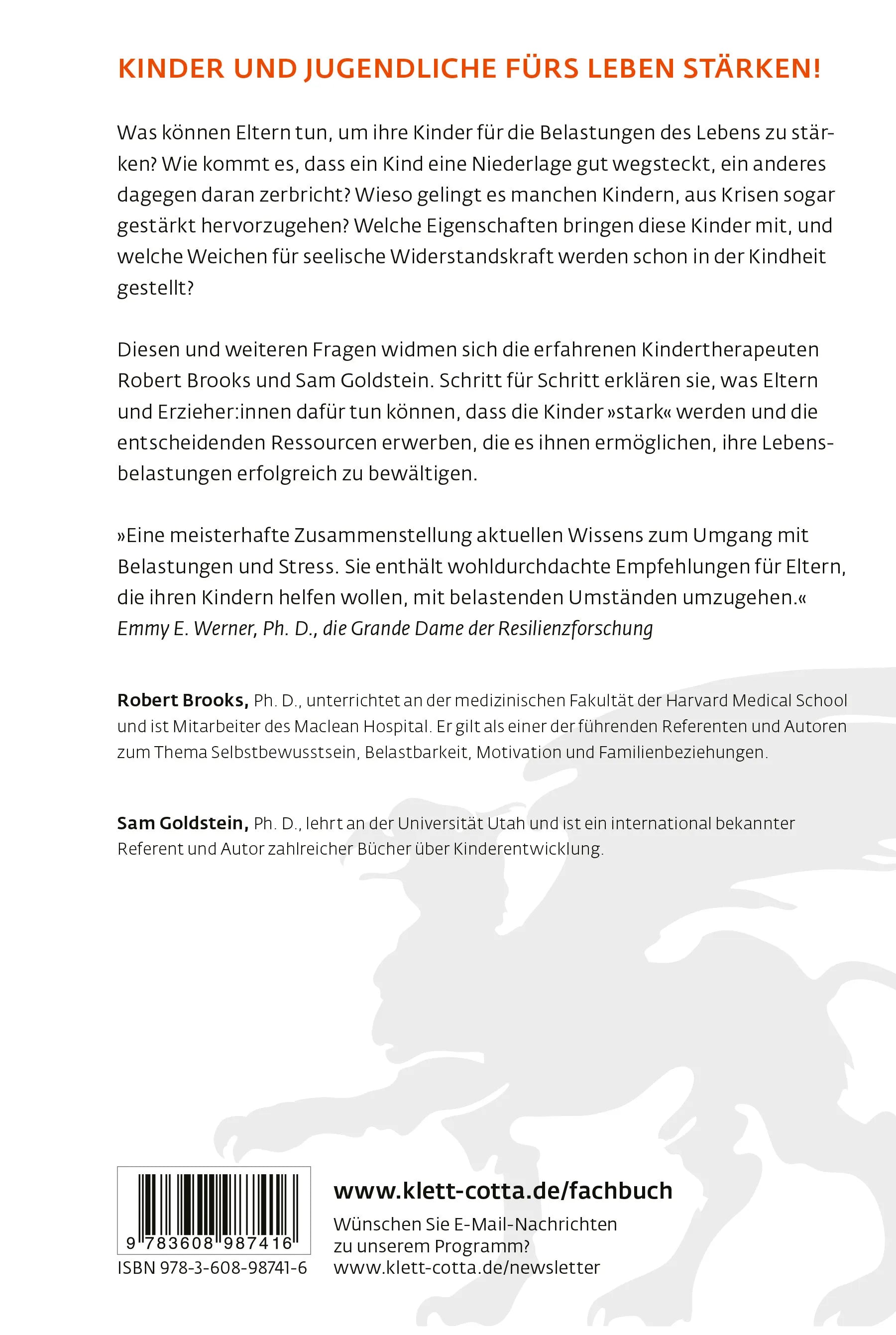 Buchrückseite von 'Das Resilienzbuch' mit Klappentext - Paperback