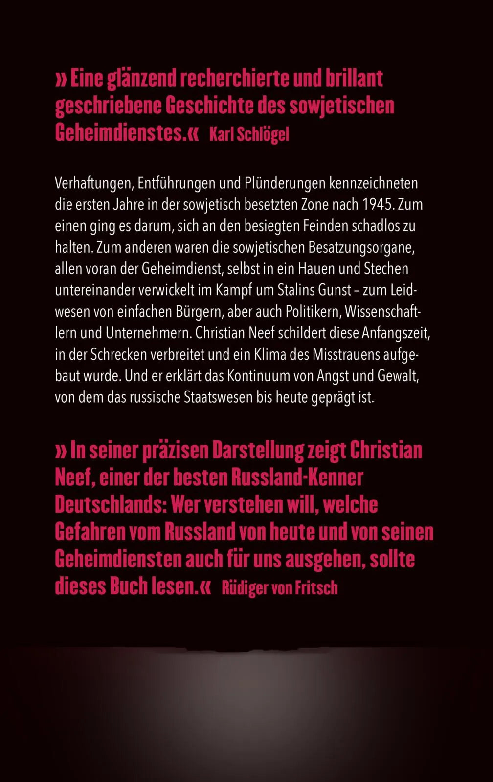 Rückseite: Das Schattenregime (Hardcover)