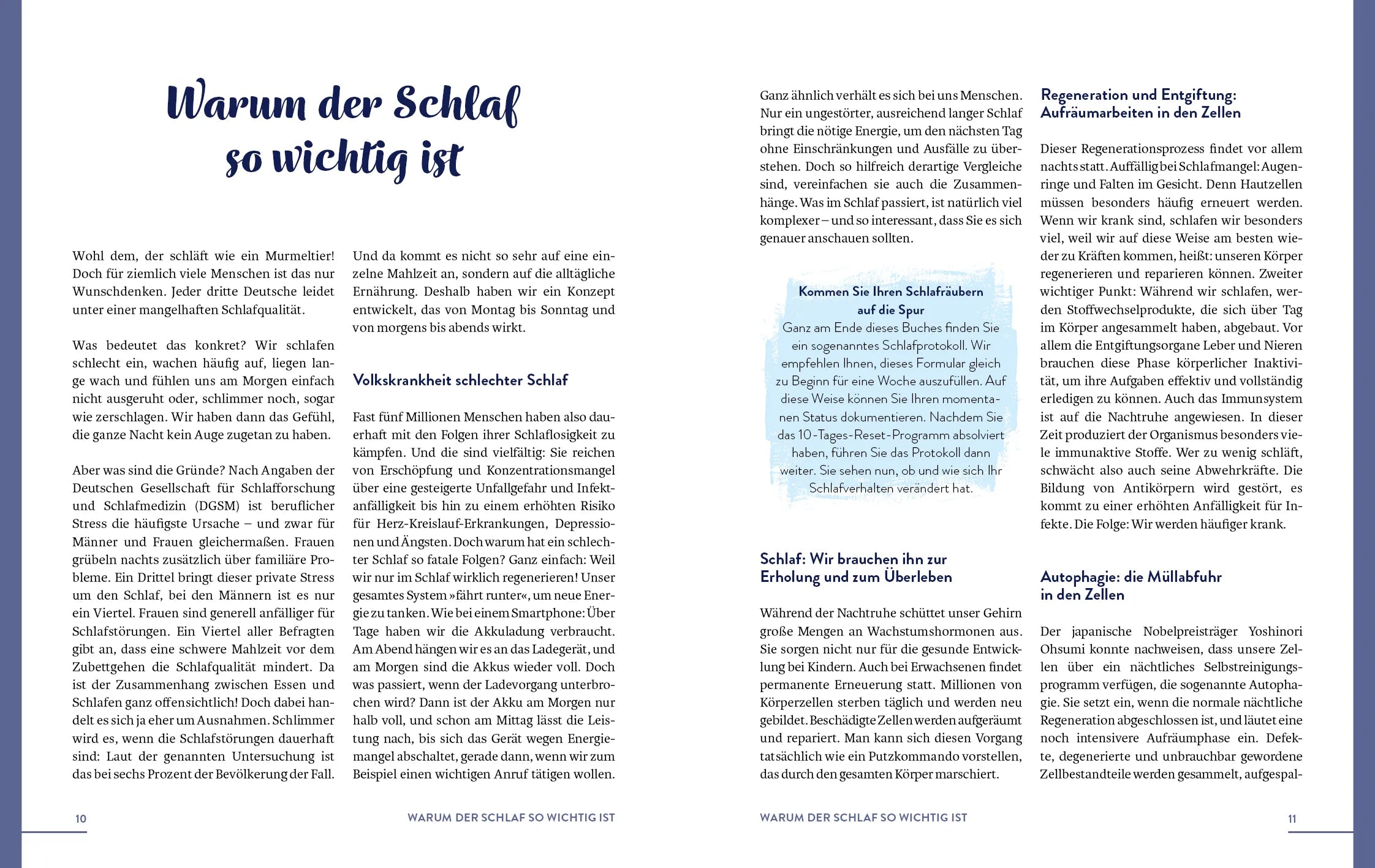 Innenansicht von 'Das Schlaf-gut-Kochbuch' - Taschenbuch