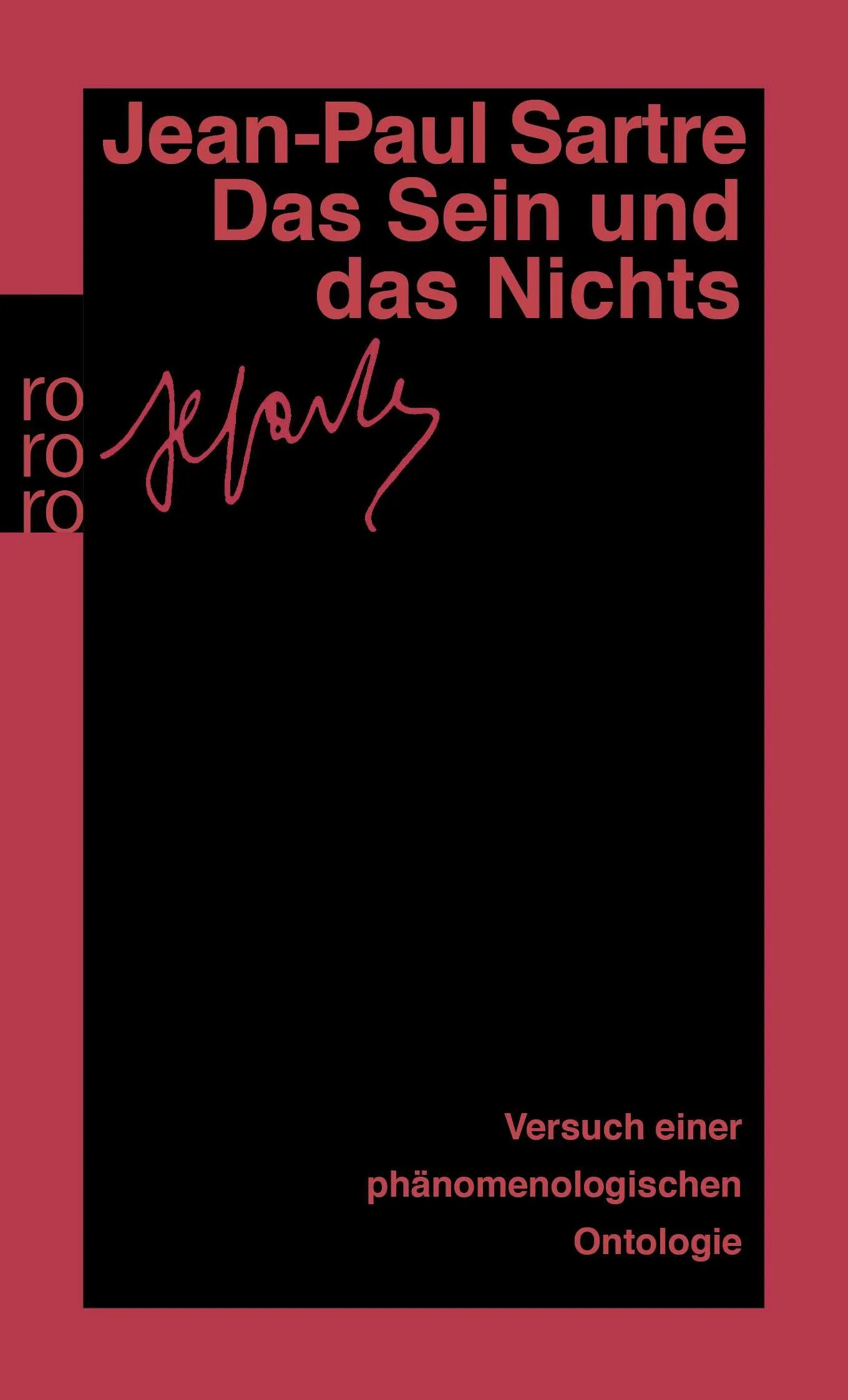 Buchcover von 'Das Sein und das Nichts' - Taschenbuch von Jean-Paul Sartre