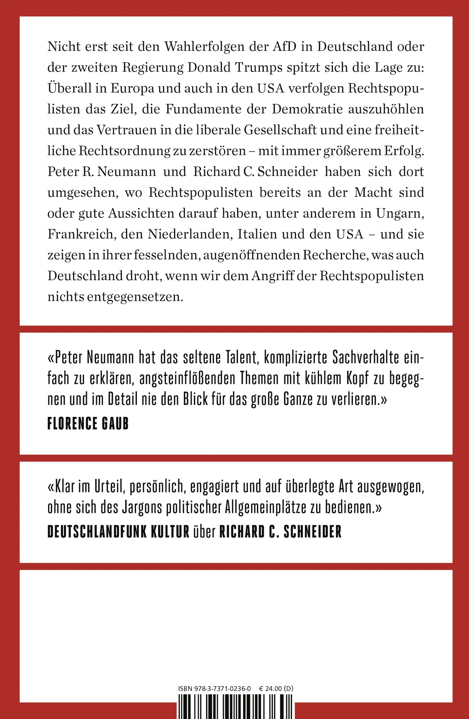 Buchrückseite von 'Das Sterben der Demokratie' mit Klappentext - Gebundene Ausgabe