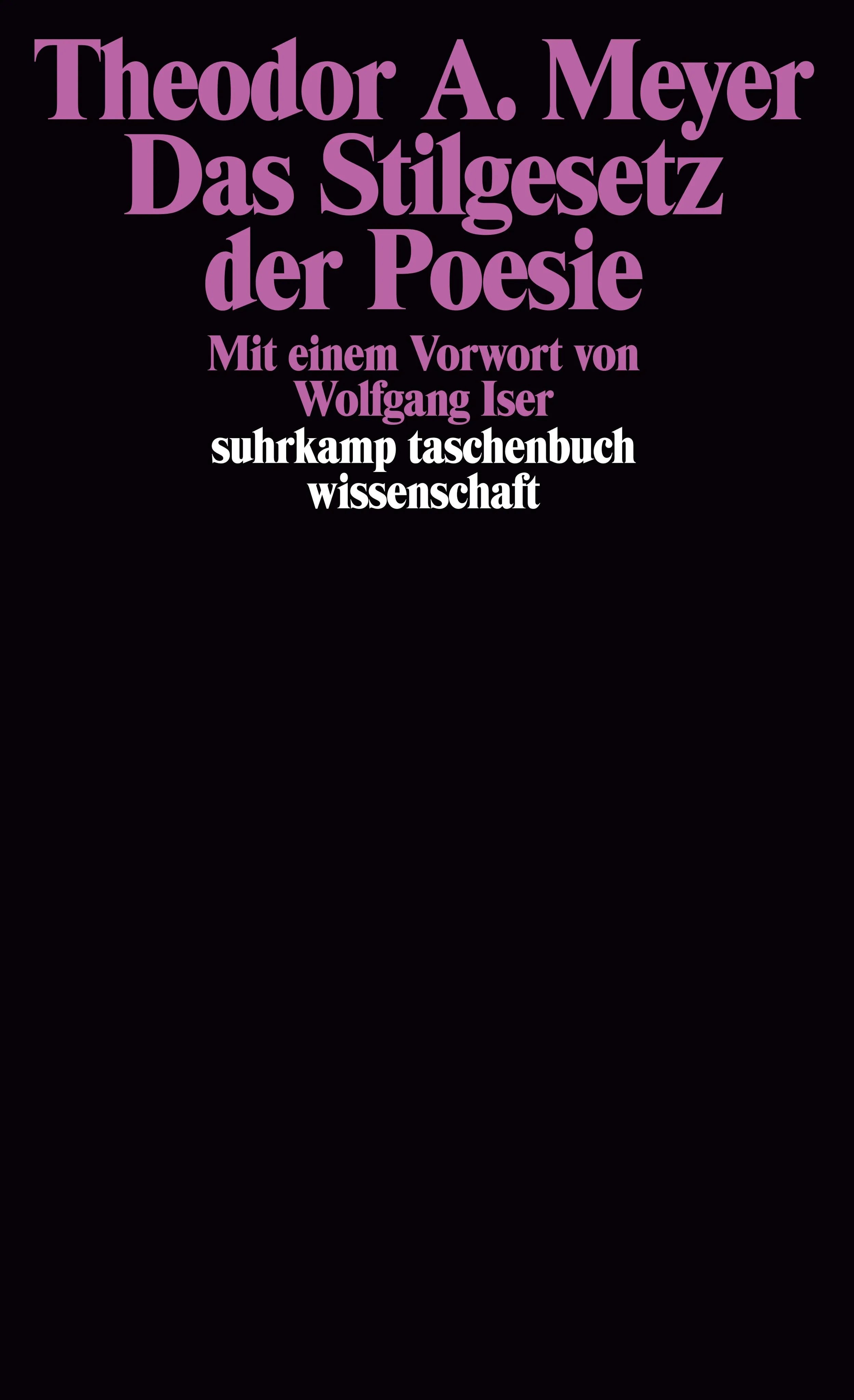 Buchcover von 'Das Stilgesetz der Poesie' - Taschenbuch von Theodor Meyer