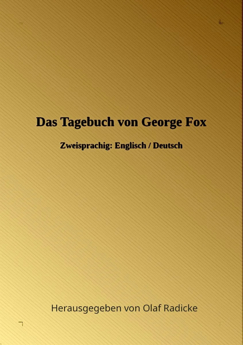 Cover: Das Tagebuch von George Fox (E-Book)