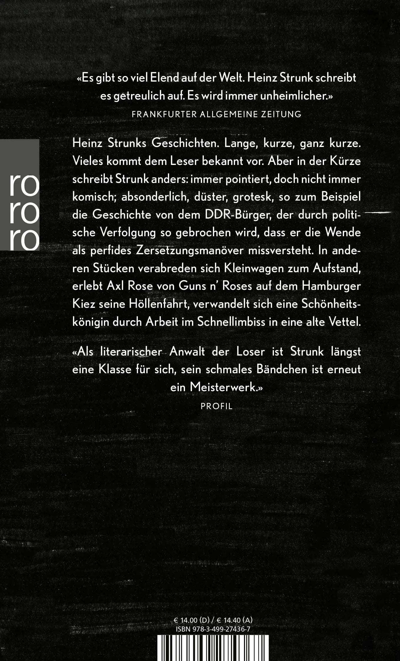 Buchrückseite von 'Das Teemännchen' mit Klappentext - Taschenbuch