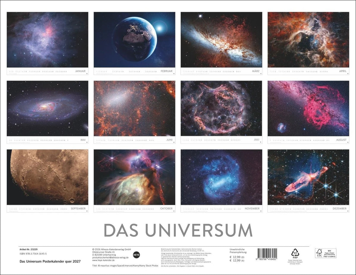 Das Universum Posterkalender 2027 – Ansicht