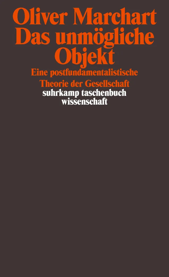 Buchcover von 'Das unmögliche Objekt' - Taschenbuch von Oliver Marchart