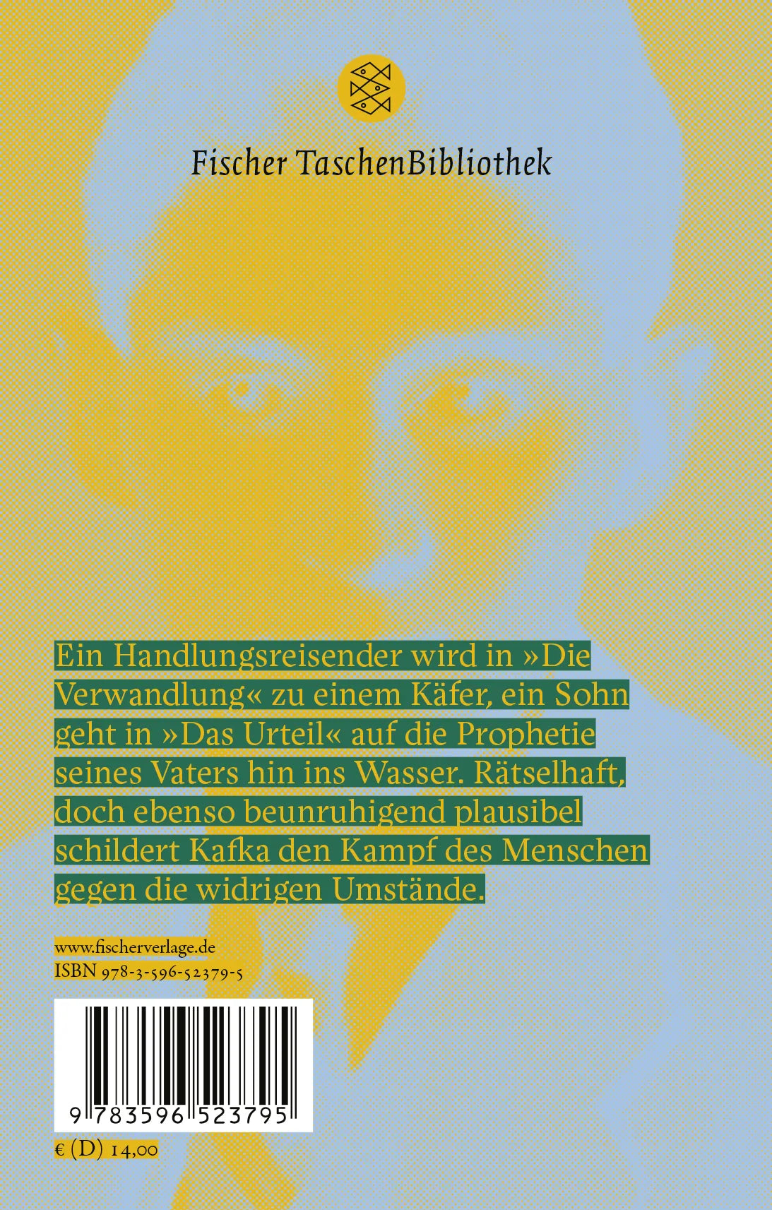 Buchrückseite von 'Das Urteil / Die Verwandlung' mit Klappentext - Gebundene Ausgabe