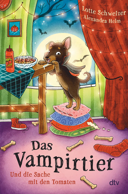 Buchcover von 'Das Vampirtier und die Sache mit den Tomaten' - Gebundene Ausgabe von Lotte Schweizer