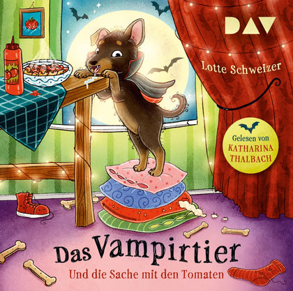 Buchcover von 'Das Vampirtier und die Sache mit den Tomaten' - Hörbuch (CD) von Lotte Schweizer
