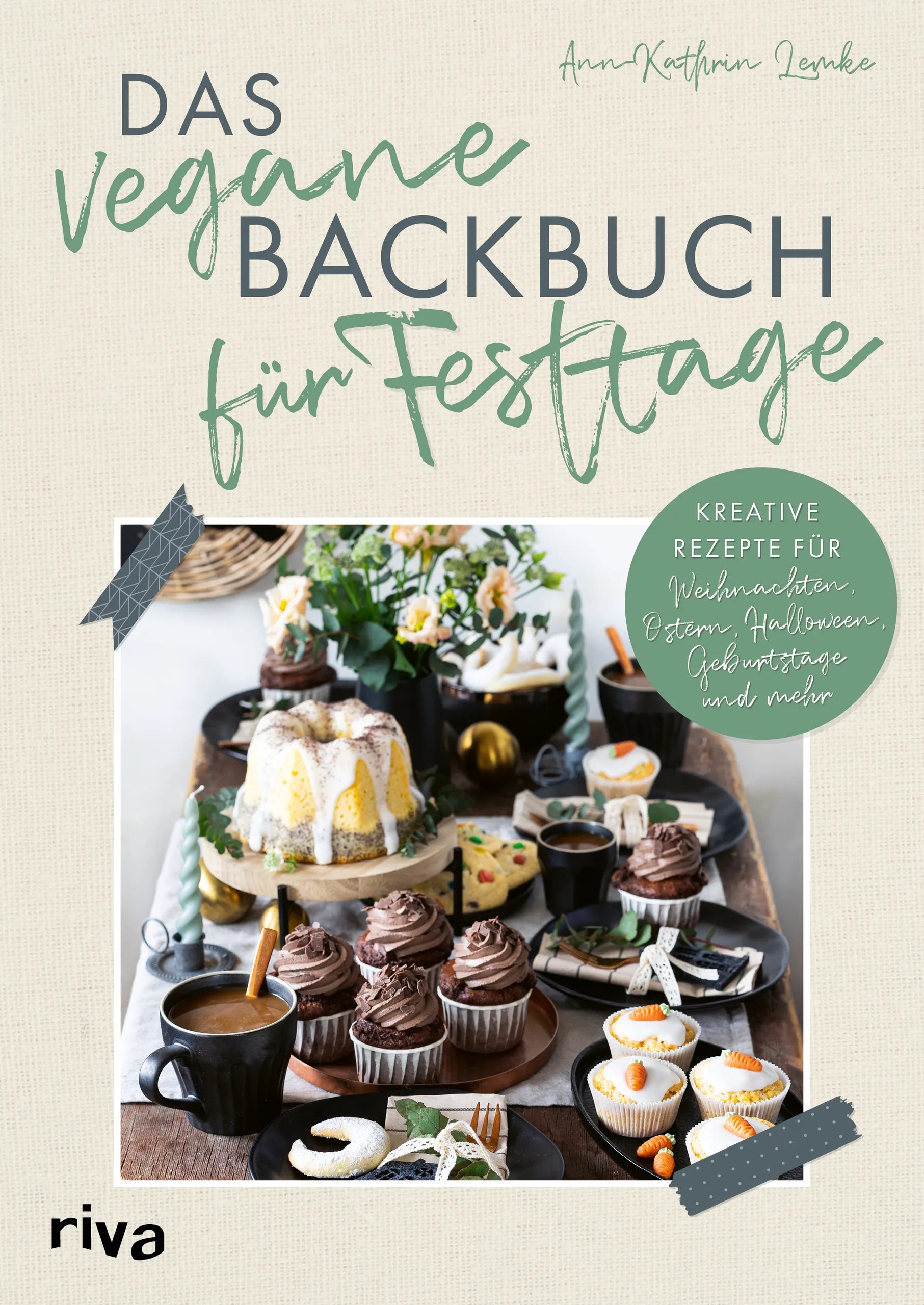 Buchcover von 'Das vegane Backbuch für Festtage' - Taschenbuch von Ann-Kathrin Lemke