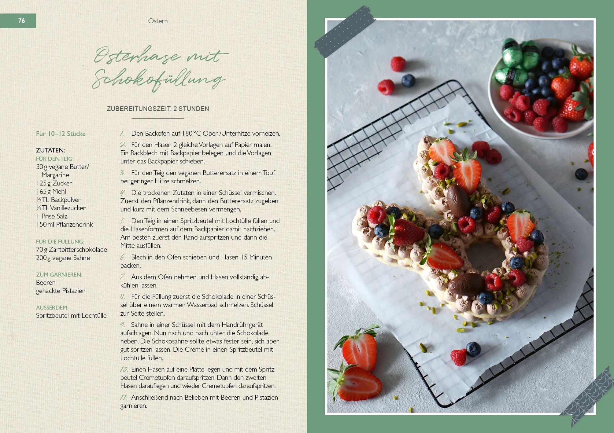 Innenansicht von 'Das vegane Backbuch für Festtage' - Taschenbuch
