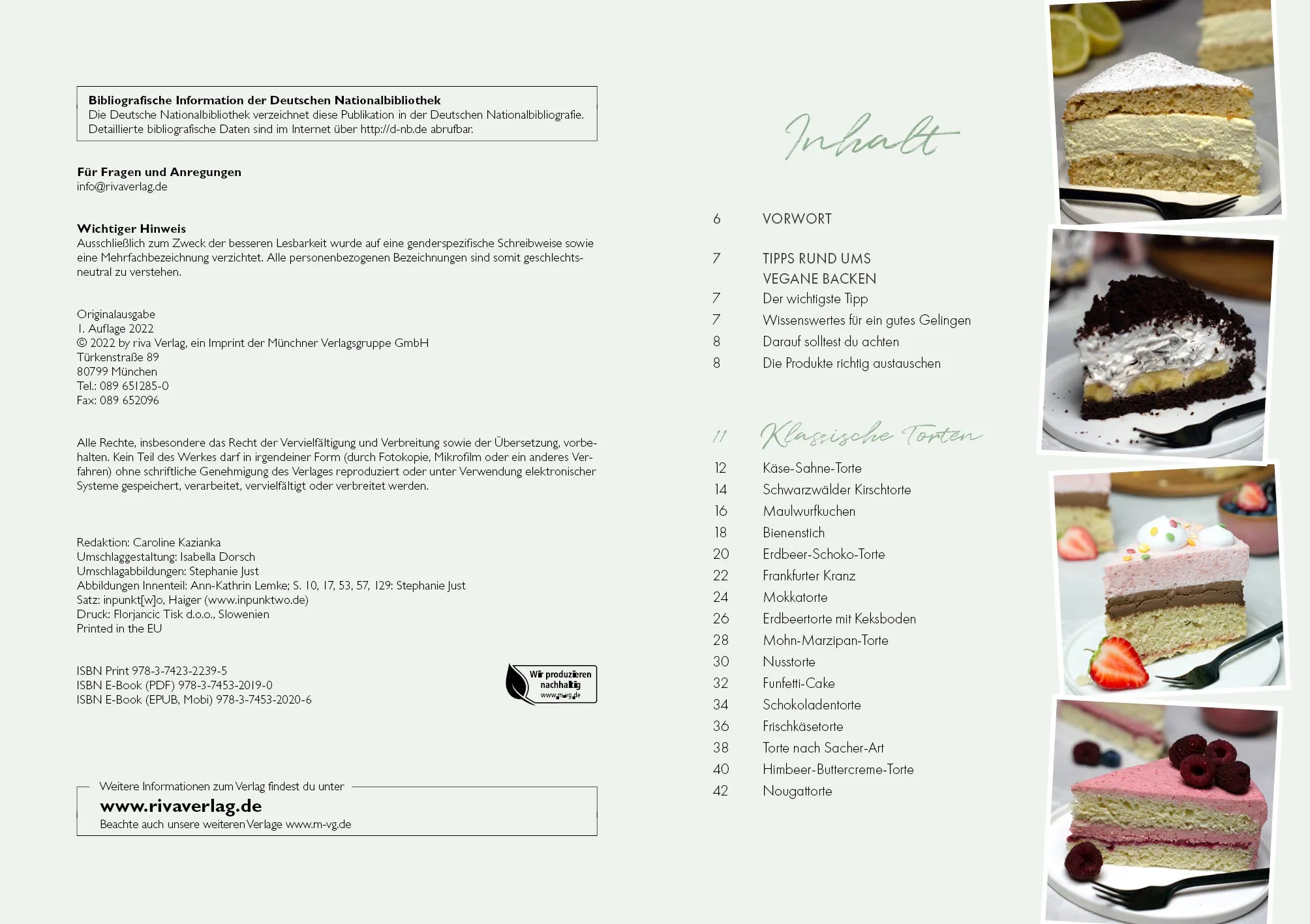Innenansicht von 'Das vegane Backbuch' - Taschenbuch
