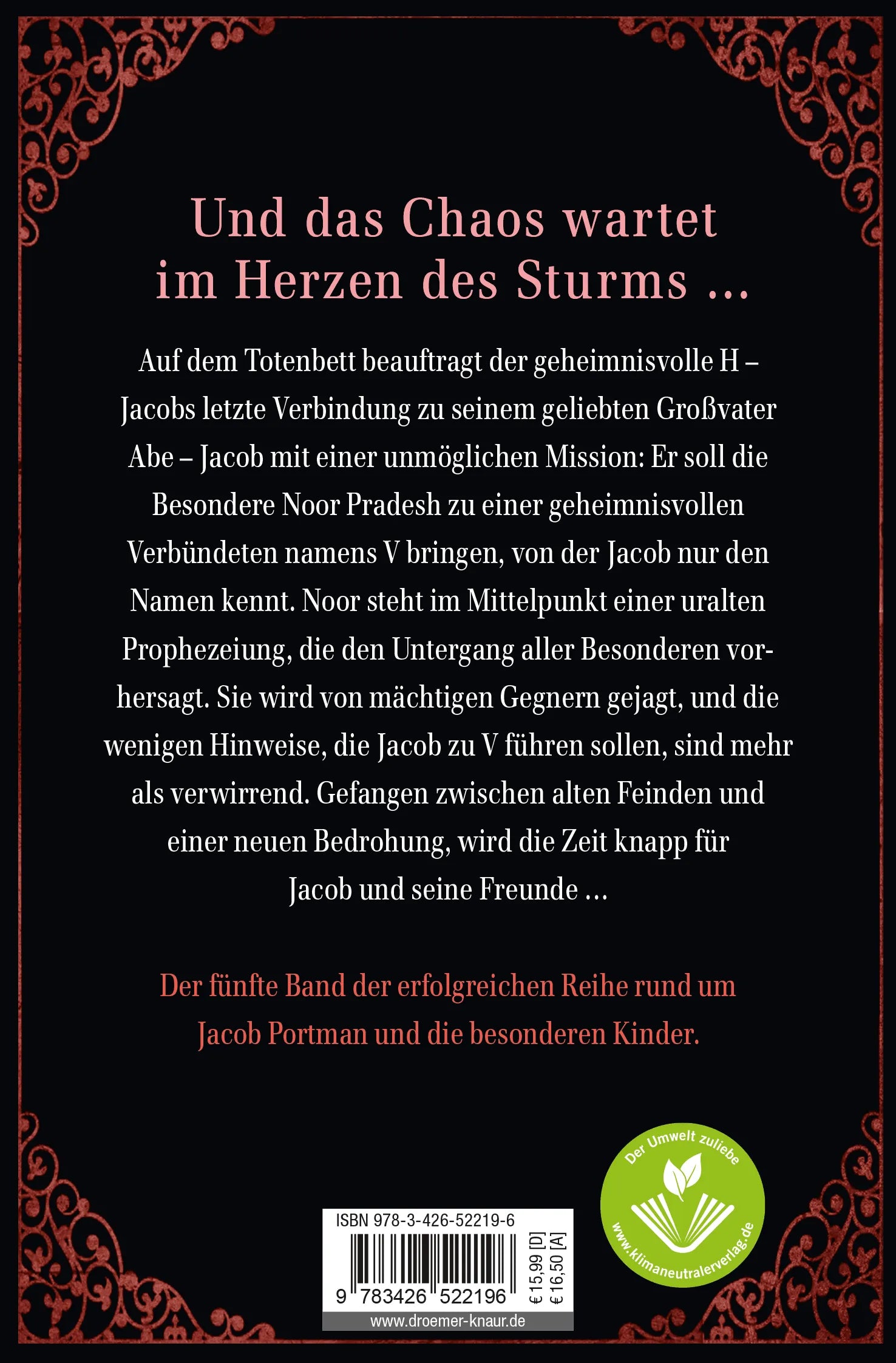 Rückseite: Das Vermächtnis der besonderen Kinder (Taschenbuch)