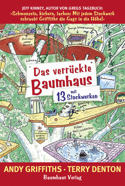 Buchcover von 'Das verrückte Baumhaus - mit 13 Stockwerken' - Gebundene Ausgabe von Andy Griffiths