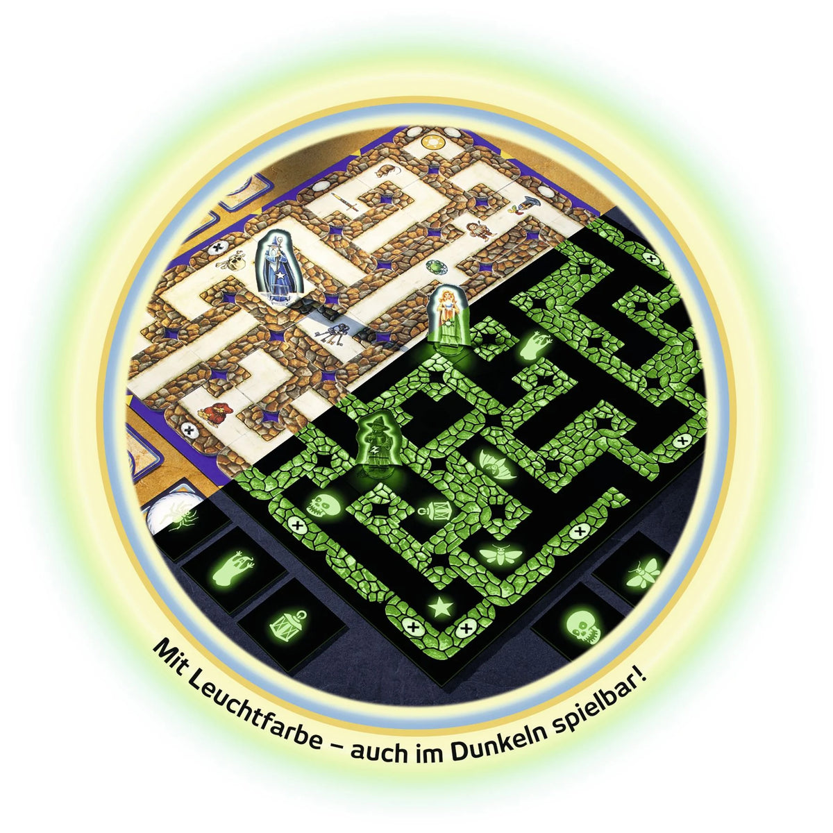 Das verrückte Labyrinth - Glow in the Dark - Gesellschaftsspiel & Brettspiel ab 7 Jahre – Ansicht