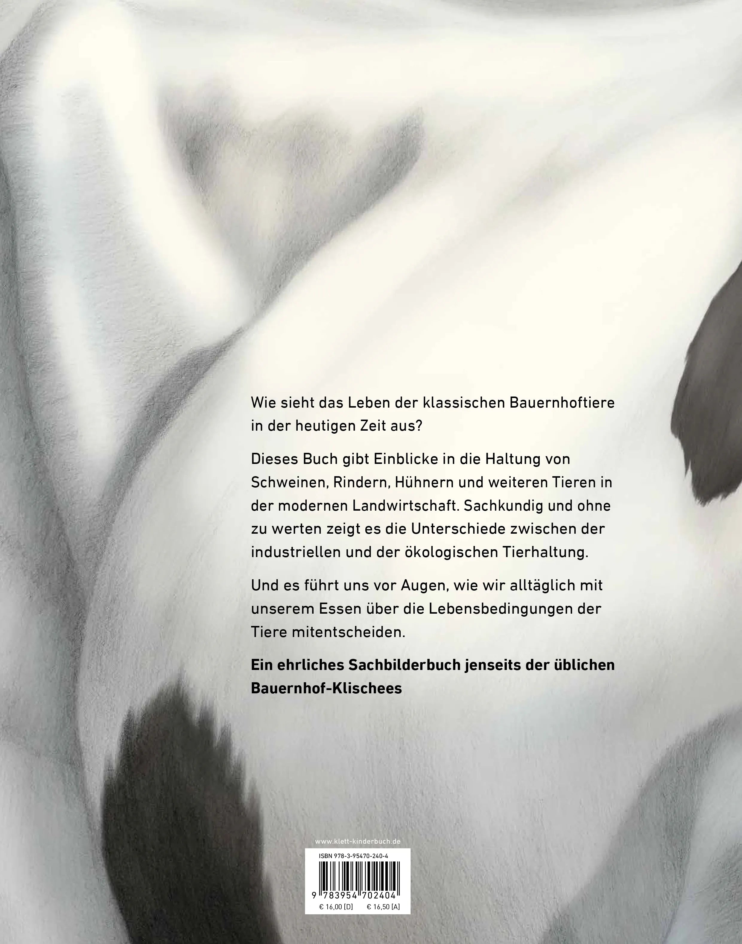 Buchrückseite von 'Das wahre Leben der Bauernhoftiere' mit Klappentext - Gebundene Ausgabe