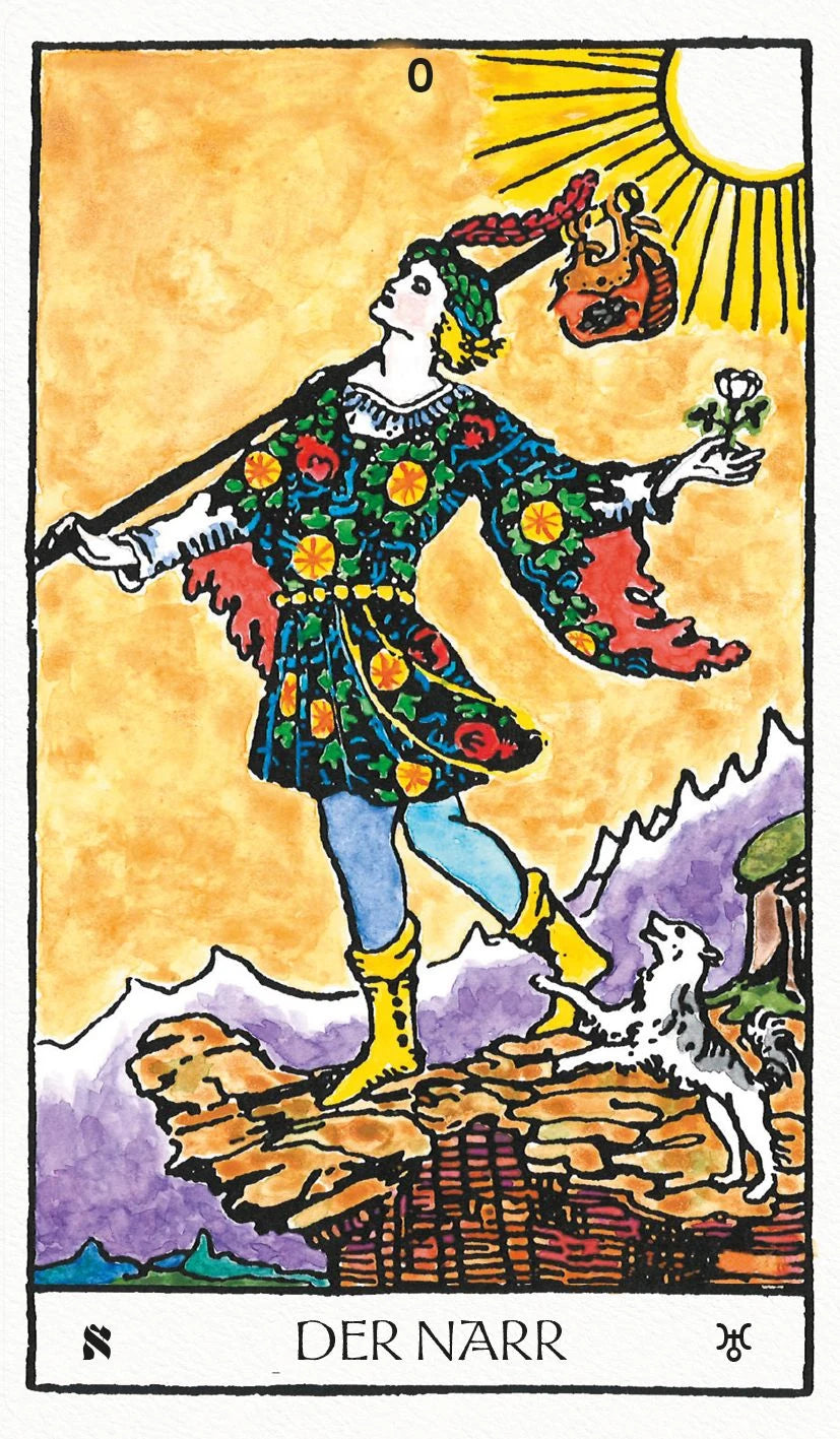 Das Weiser-Tarot - Tarot von A.E. Waite in den ursprünglichen Aquarellfarben (78 Karten illustriert von Pamela Colman Smith mit Booklet) – Ansicht